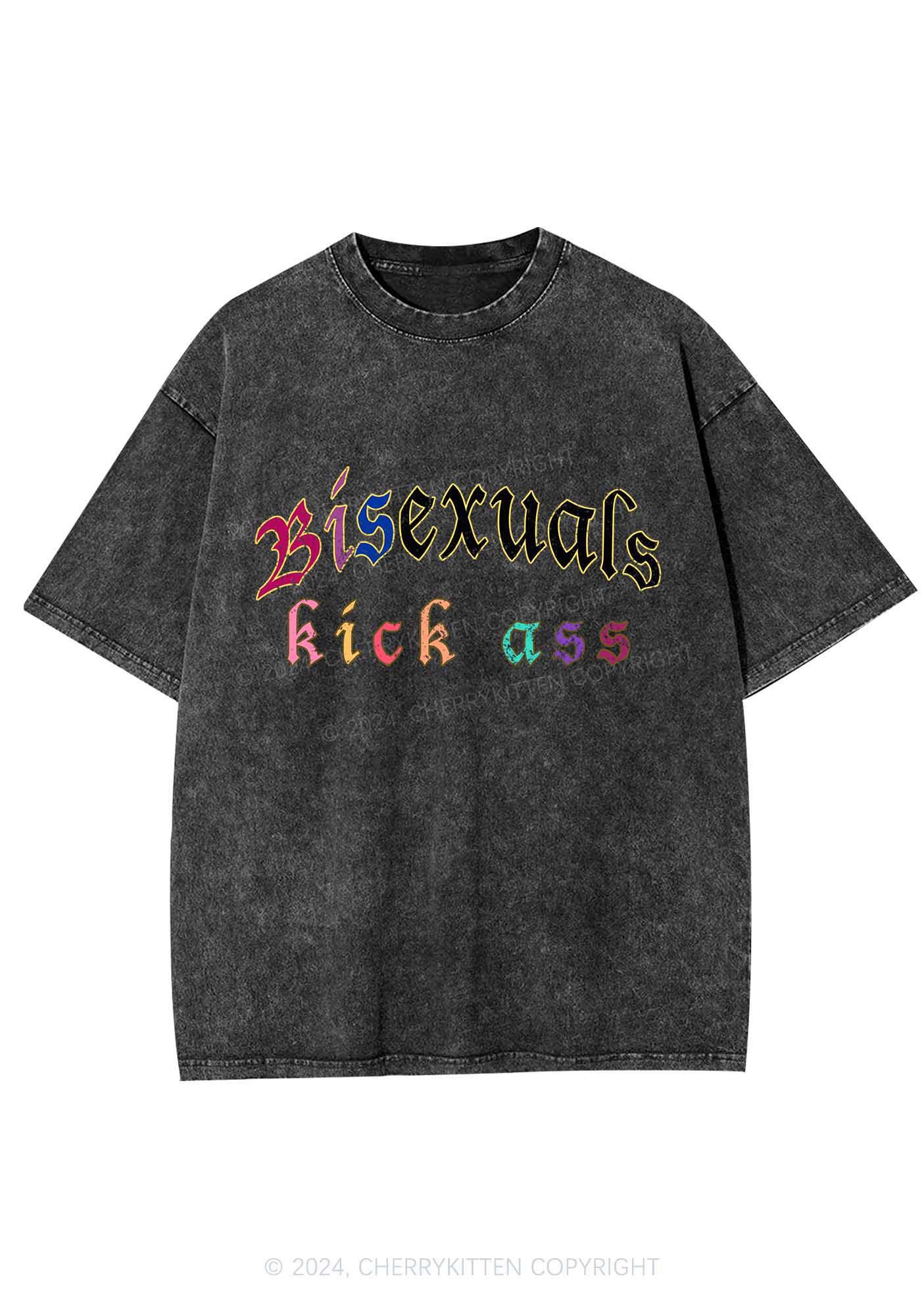 Bisexuals Kick Axx Y2K Washed Tee Cherrykitten - Image 3