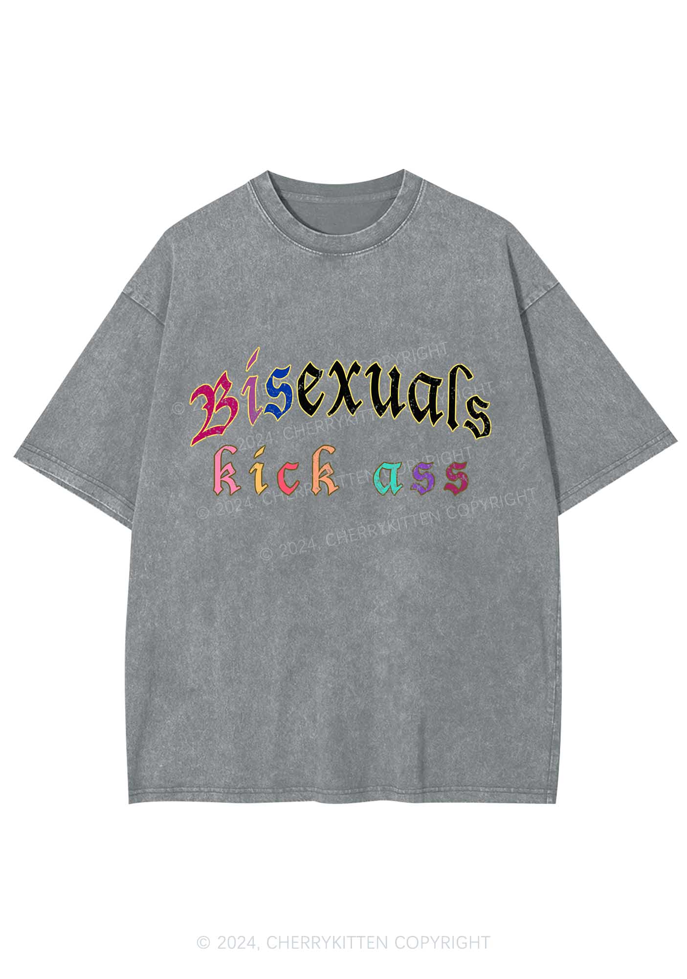 Bisexuals Kick Axx Y2K Washed Tee Cherrykitten - Image 5