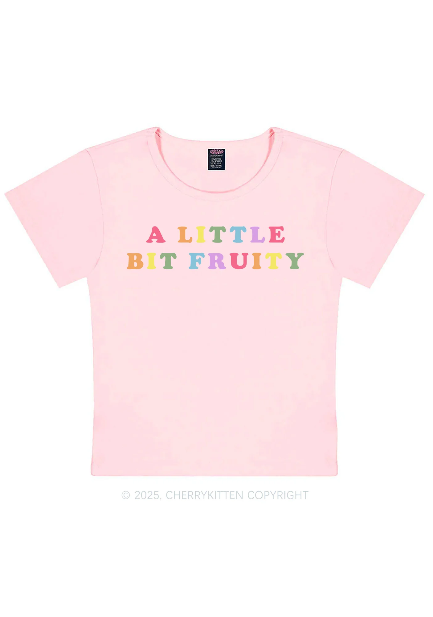 Bit Fruity Pride Y2K Baby Tee Cherrykitten - Image 10