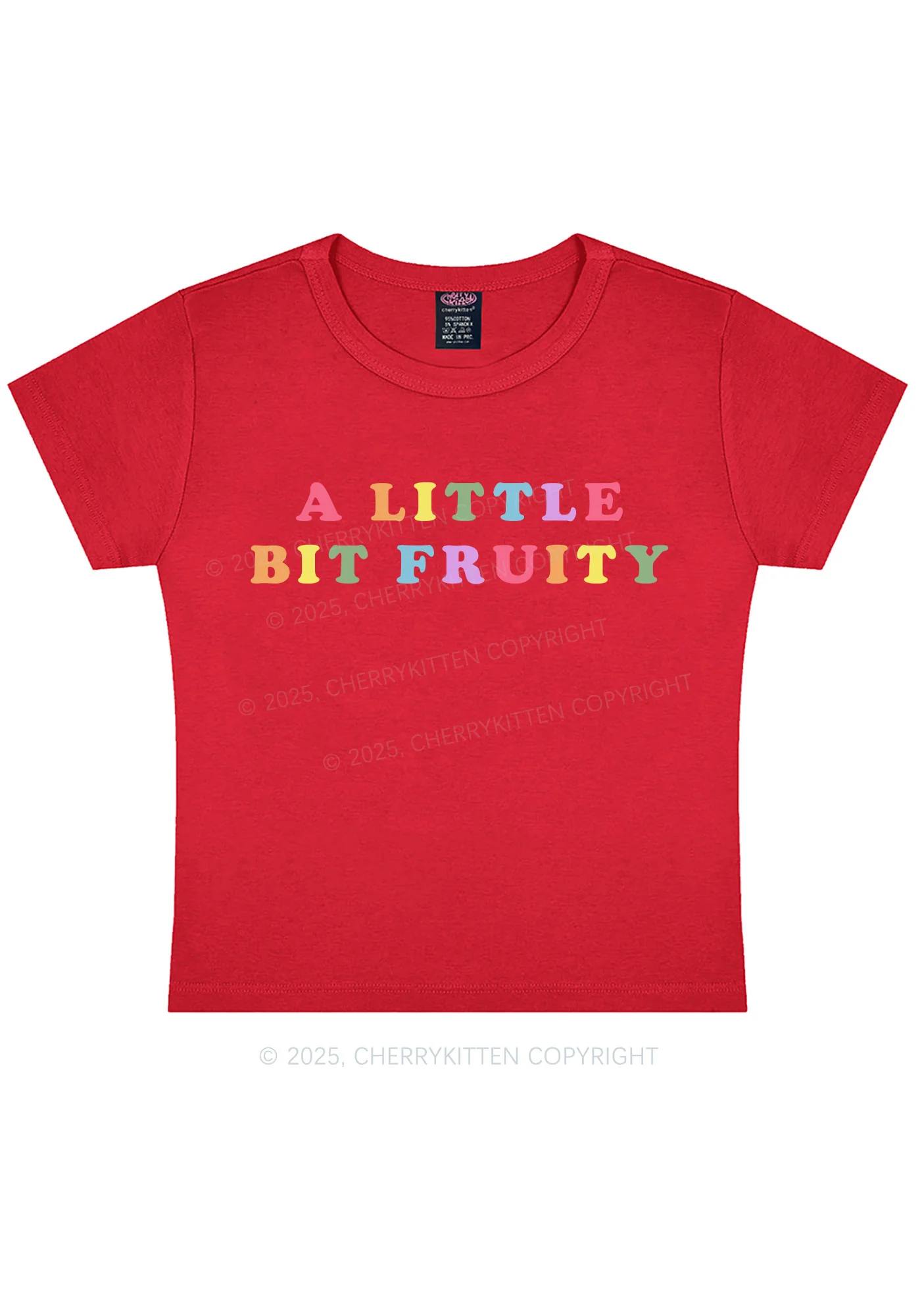Bit Fruity Pride Y2K Baby Tee Cherrykitten - Image 12