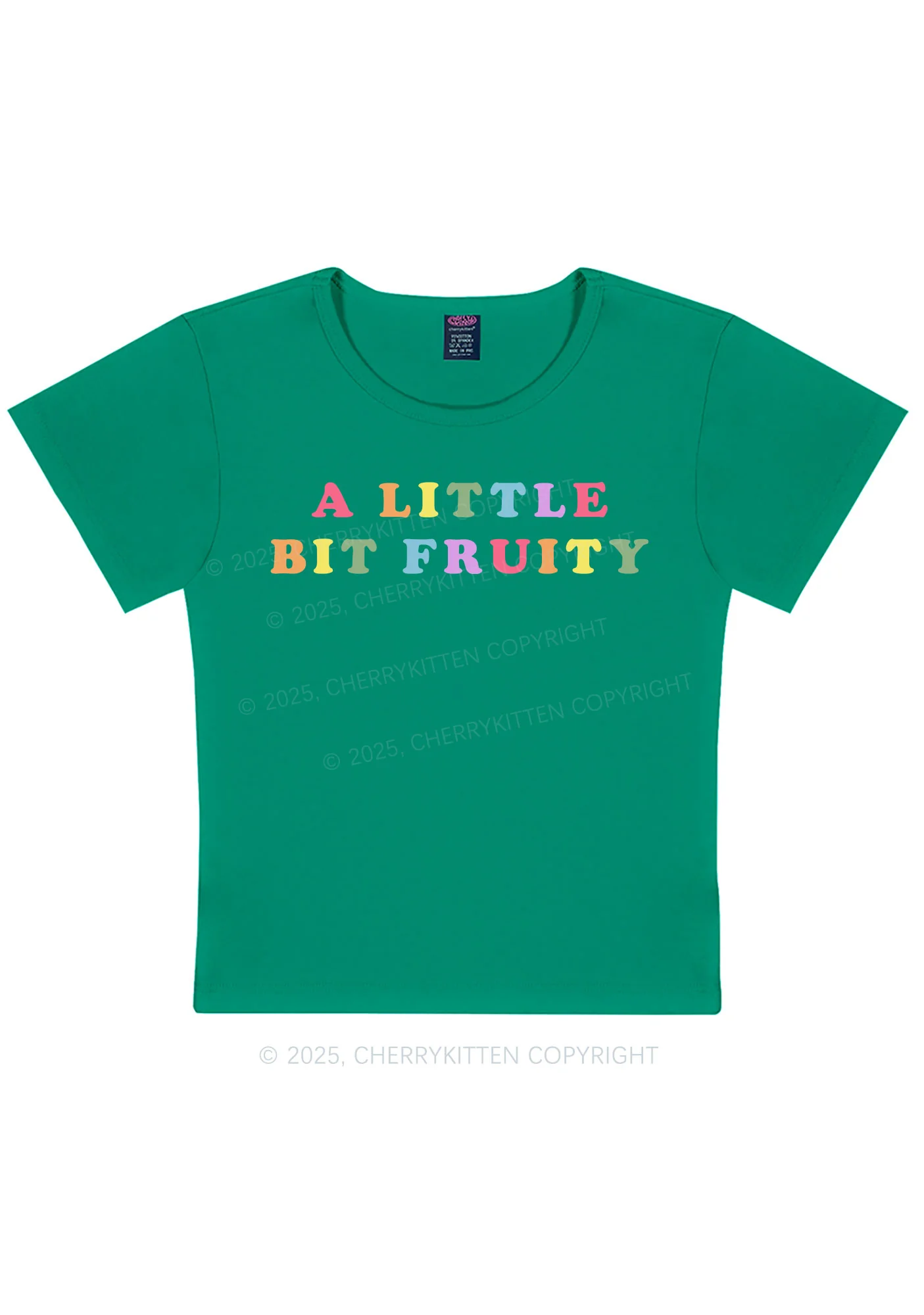 Bit Fruity Pride Y2K Baby Tee Cherrykitten - Image 13
