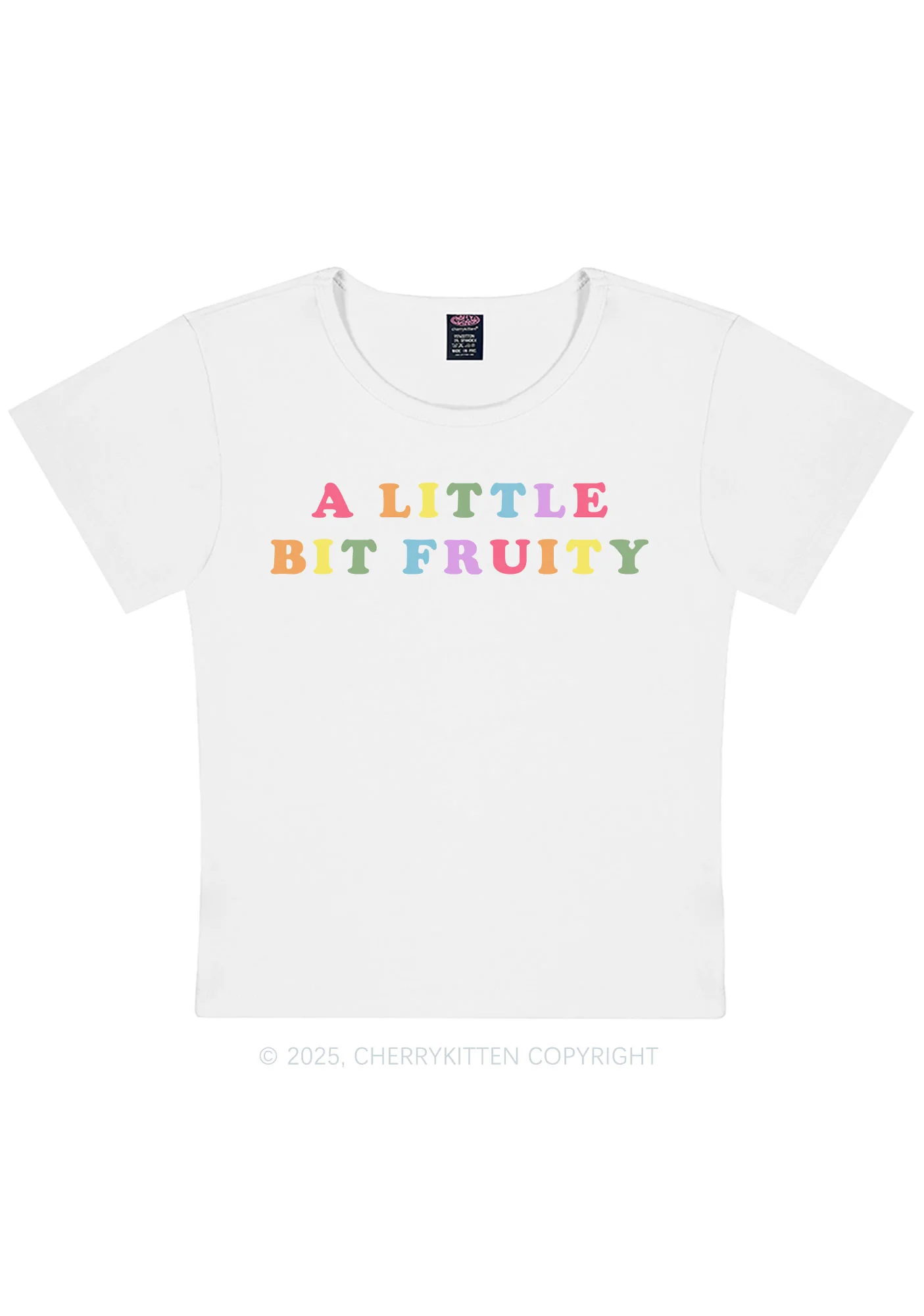 Bit Fruity Pride Y2K Baby Tee Cherrykitten - Image 4
