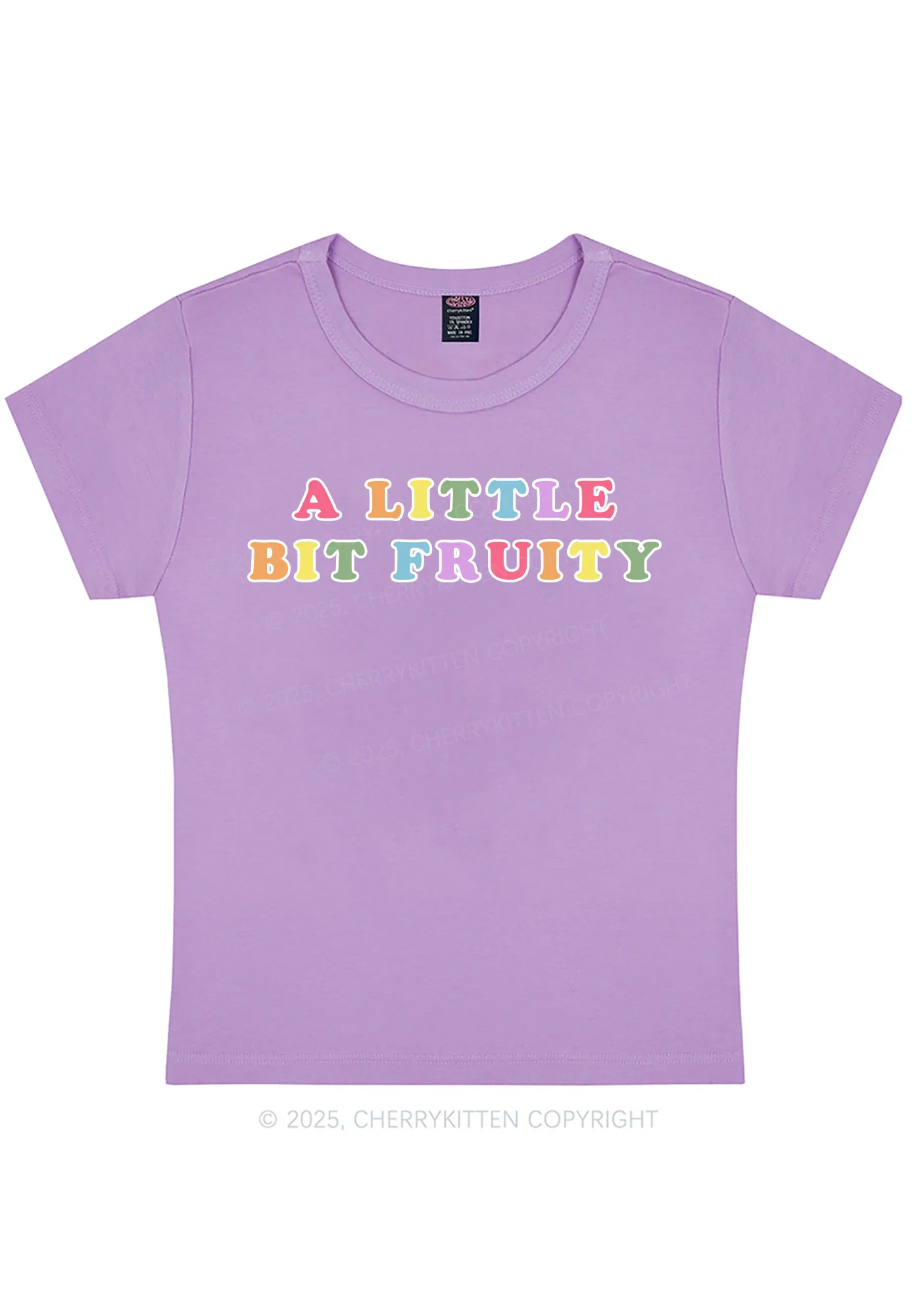Bit Fruity Pride Y2K Baby Tee Cherrykitten - Image 5