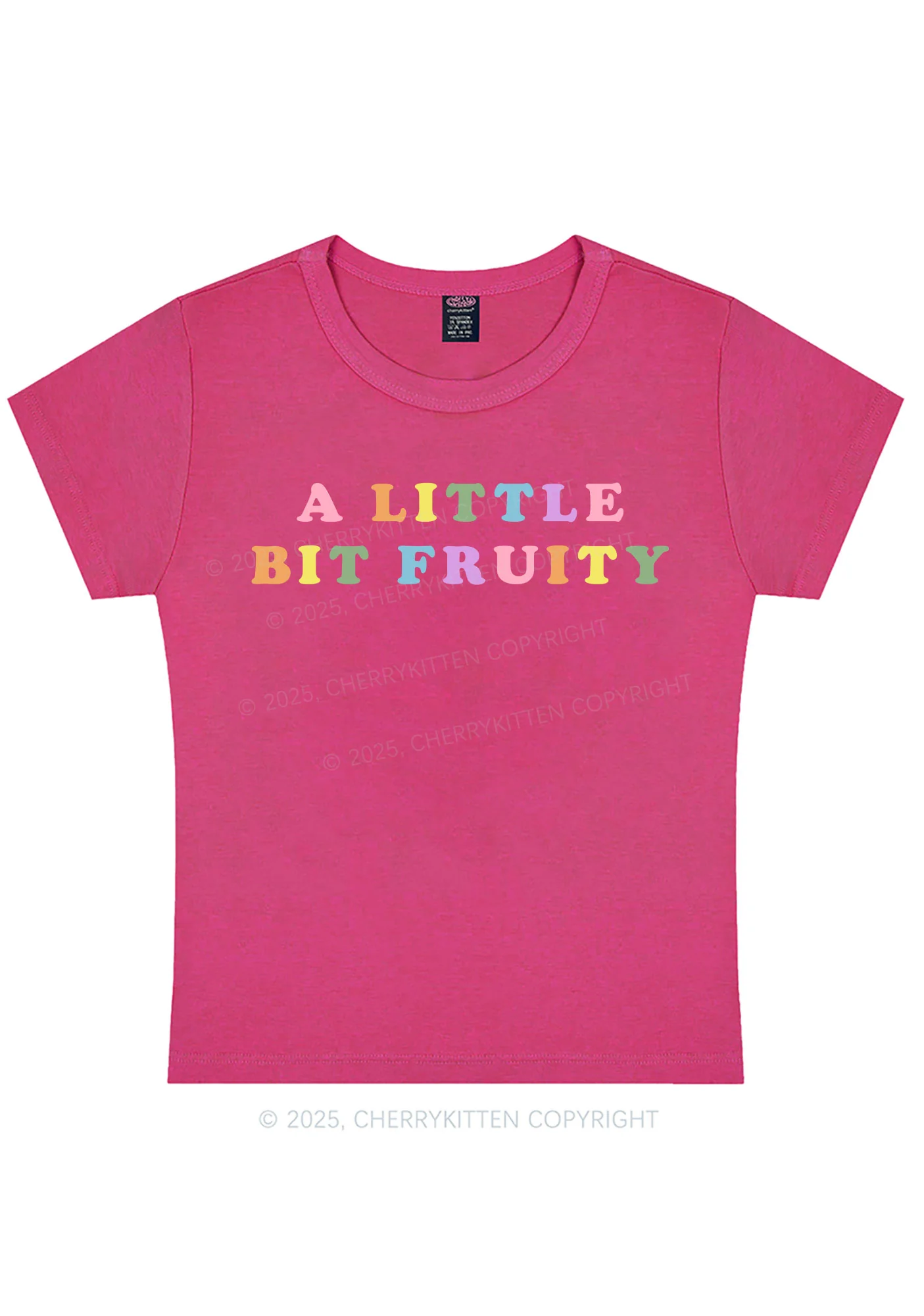 Bit Fruity Pride Y2K Baby Tee Cherrykitten - Image 8