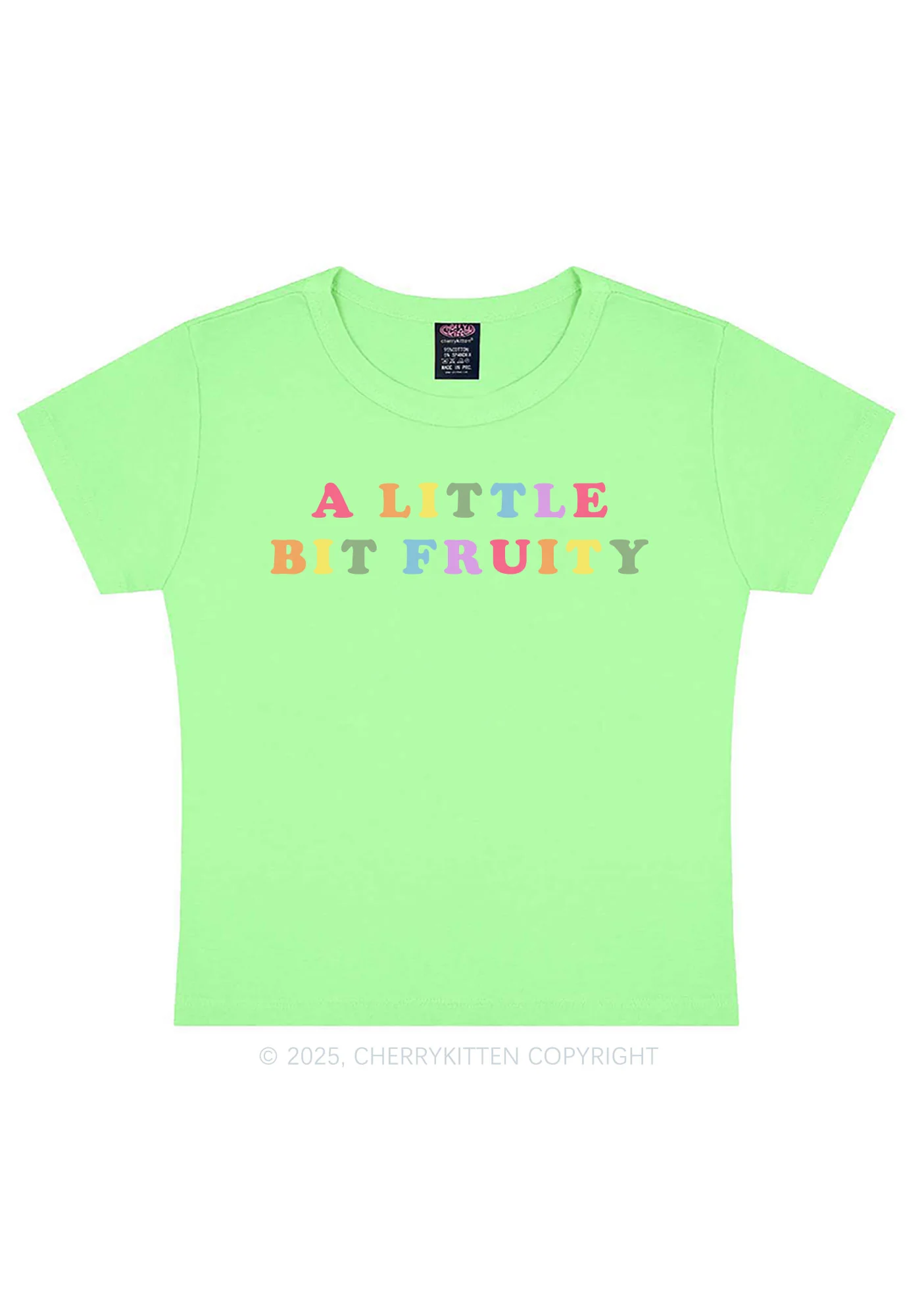 Bit Fruity Pride Y2K Baby Tee Cherrykitten - Image 9