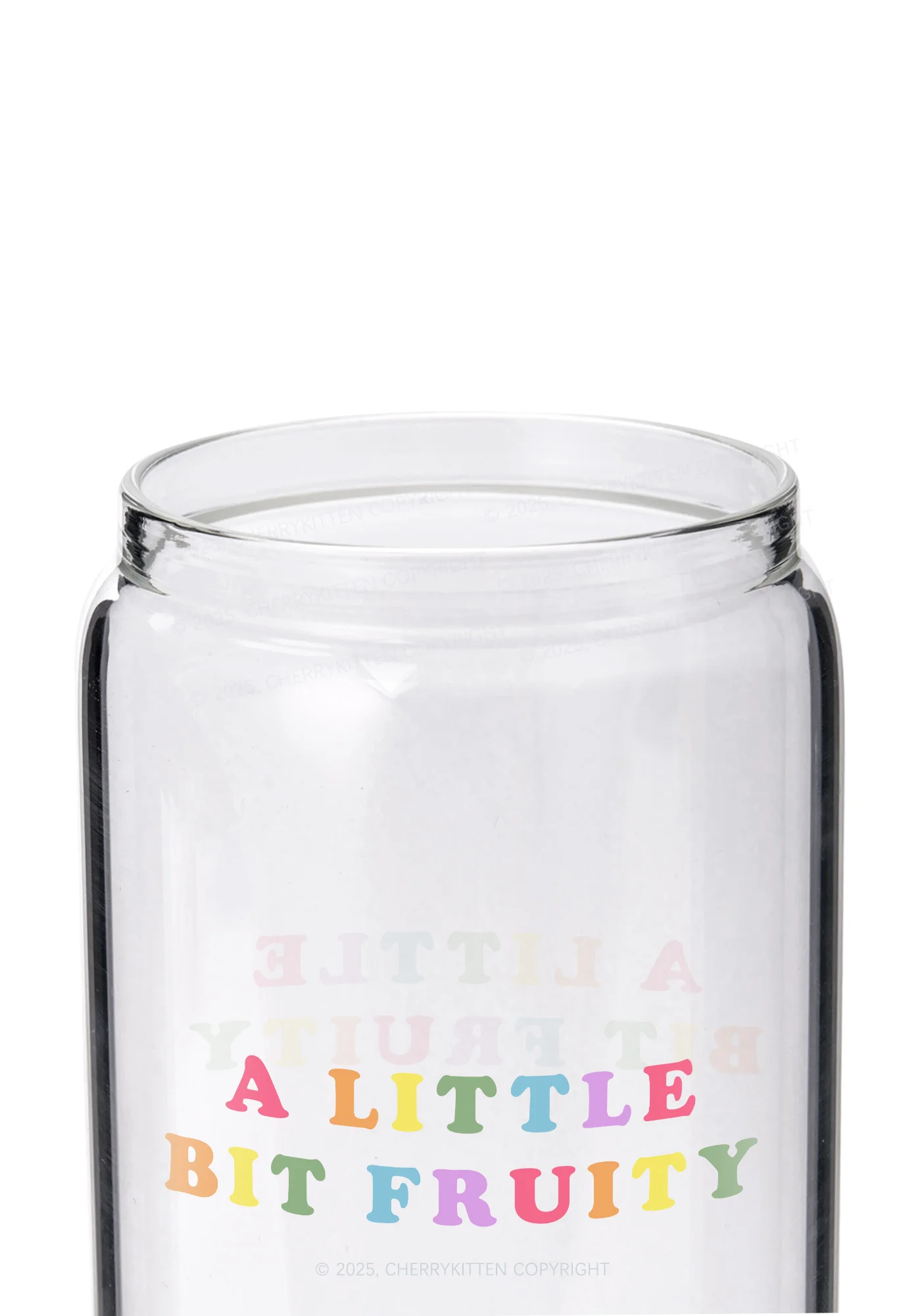 Bit Fruity Pride Y2K Printed Glass Cup Cherrykitten - Image 2