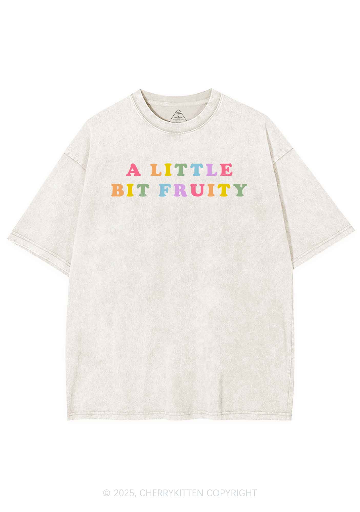 Bit Fruity Pride Y2K Shirts Washed Tee Cherrykitten - Image 3