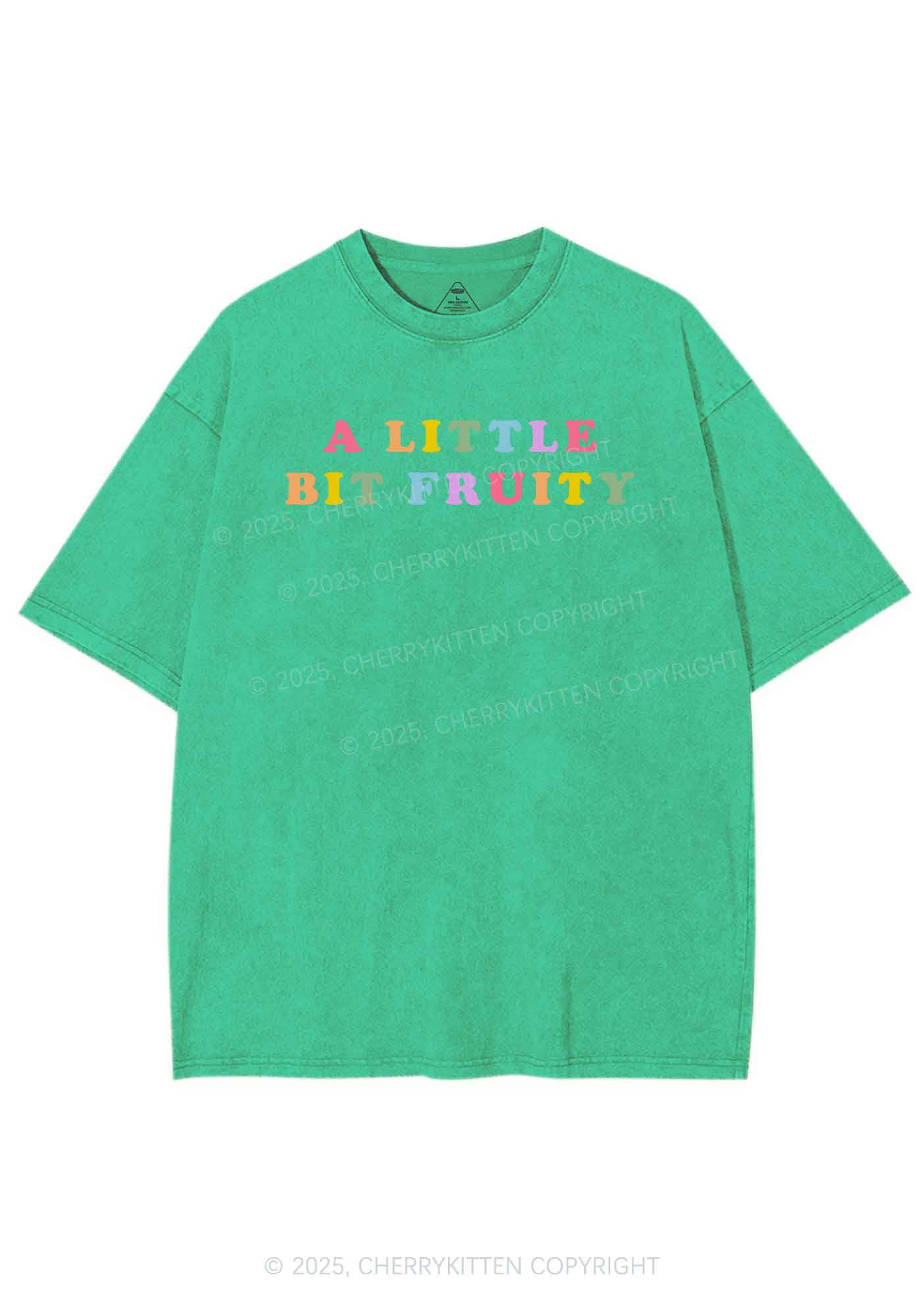 Bit Fruity Pride Y2K Shirts Washed Tee Cherrykitten - Image 8