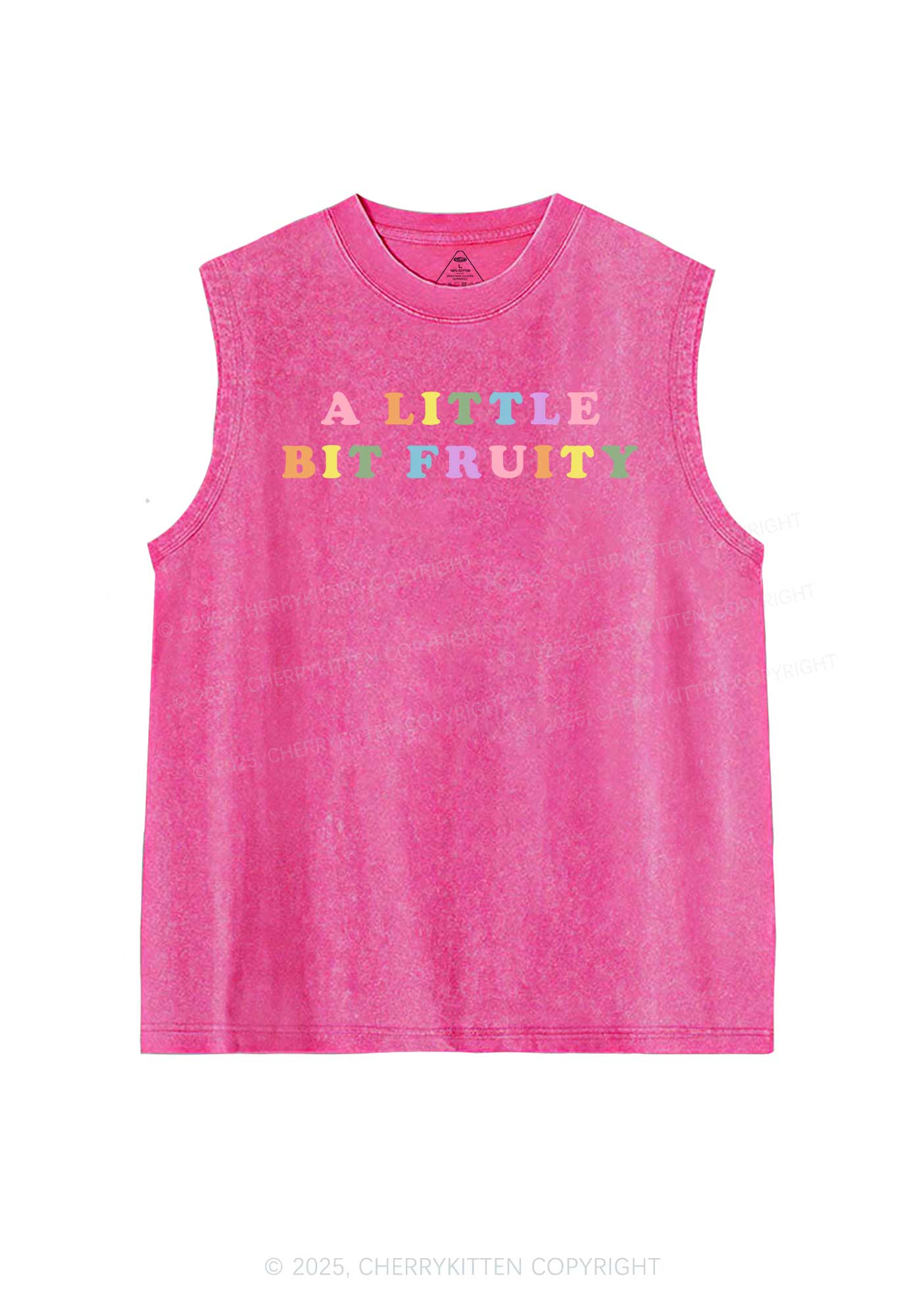 Bit Fruity Pride Y2K Washed Muscle Tank Cherrykitten - Image 4