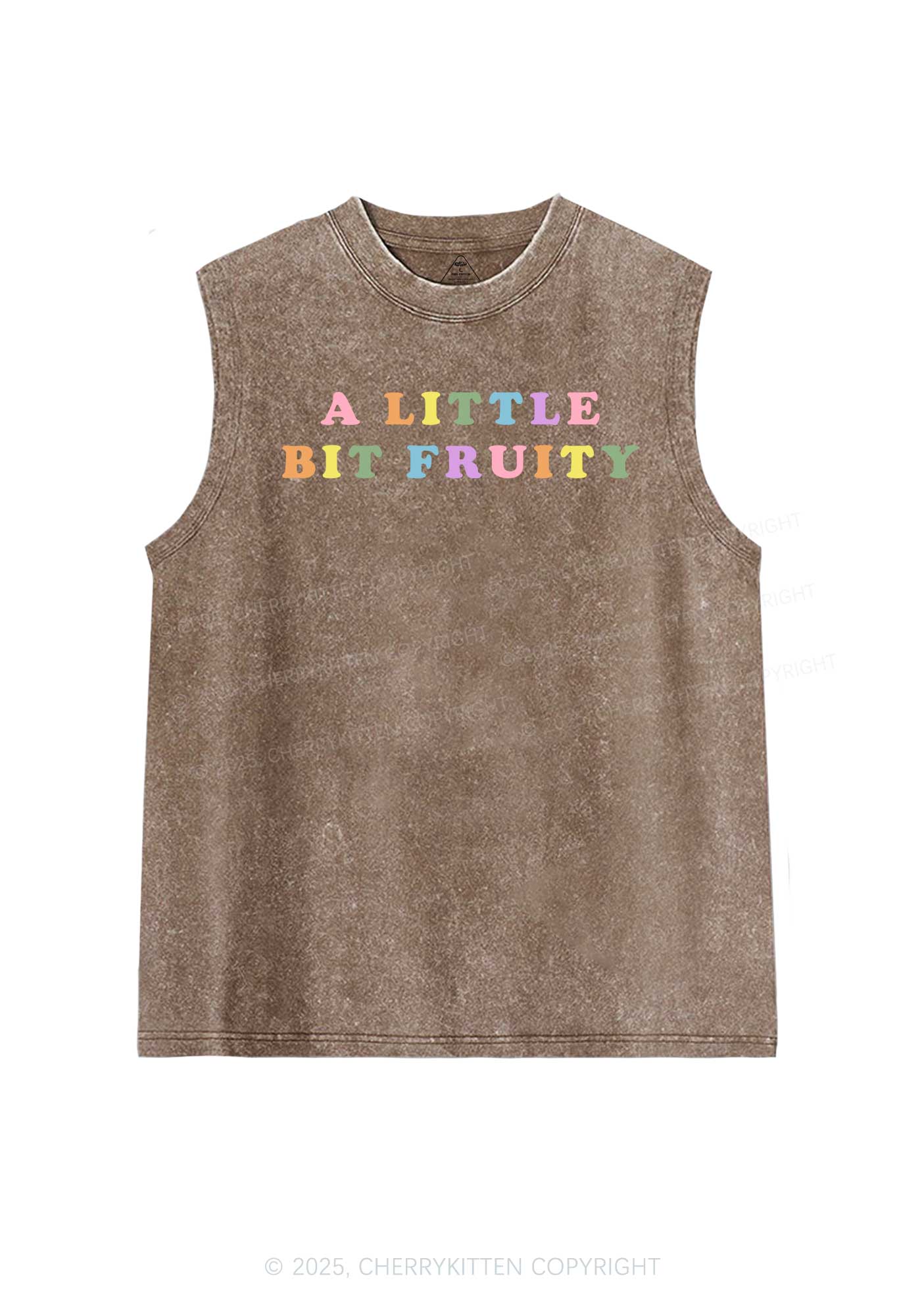 Bit Fruity Pride Y2K Washed Muscle Tank Cherrykitten - Image 5
