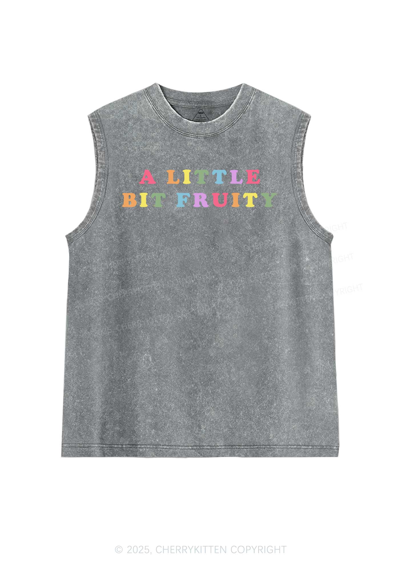 Bit Fruity Pride Y2K Washed Muscle Tank Cherrykitten - Image 6