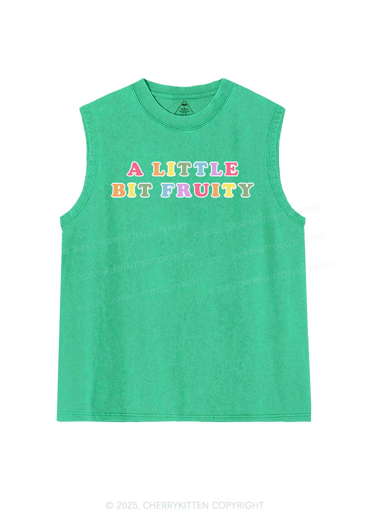 Bit Fruity Pride Y2K Washed Muscle Tank Cherrykitten - Image 7