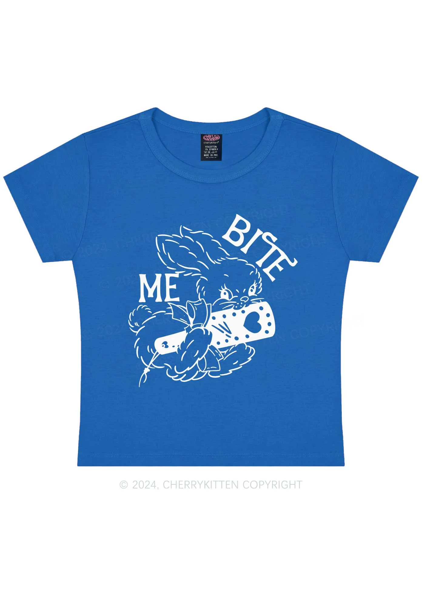Bite Me Bunny Y2K Baby Tee Cherrykitten - Image 10