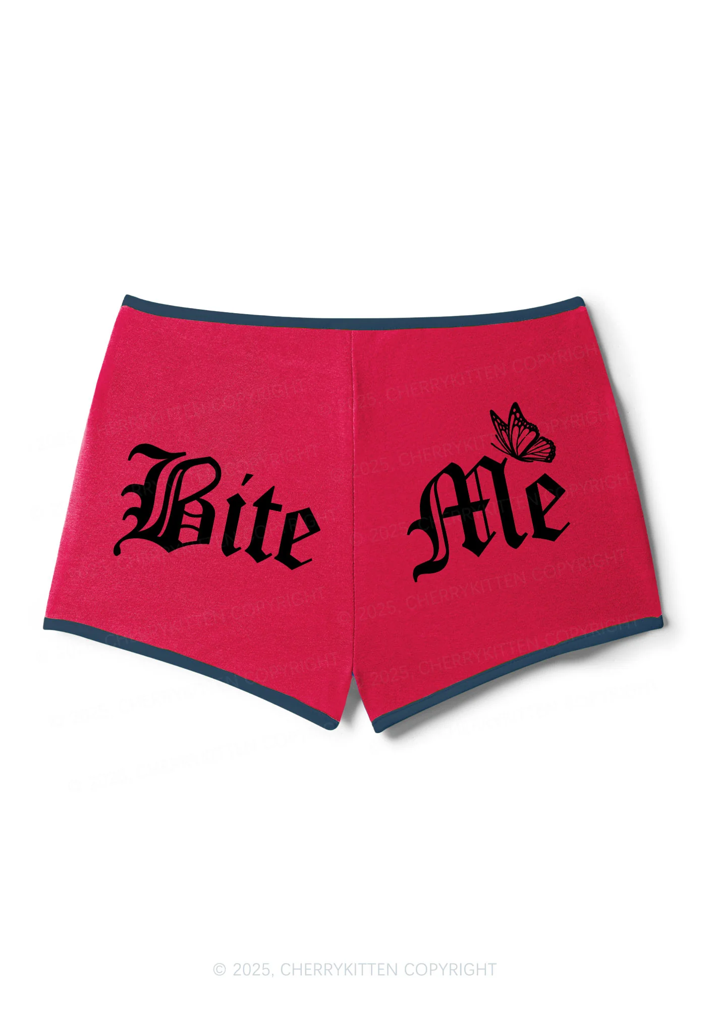 Bite Me Y2K Contrast Mini Shorts Cherrykitten - Image 4