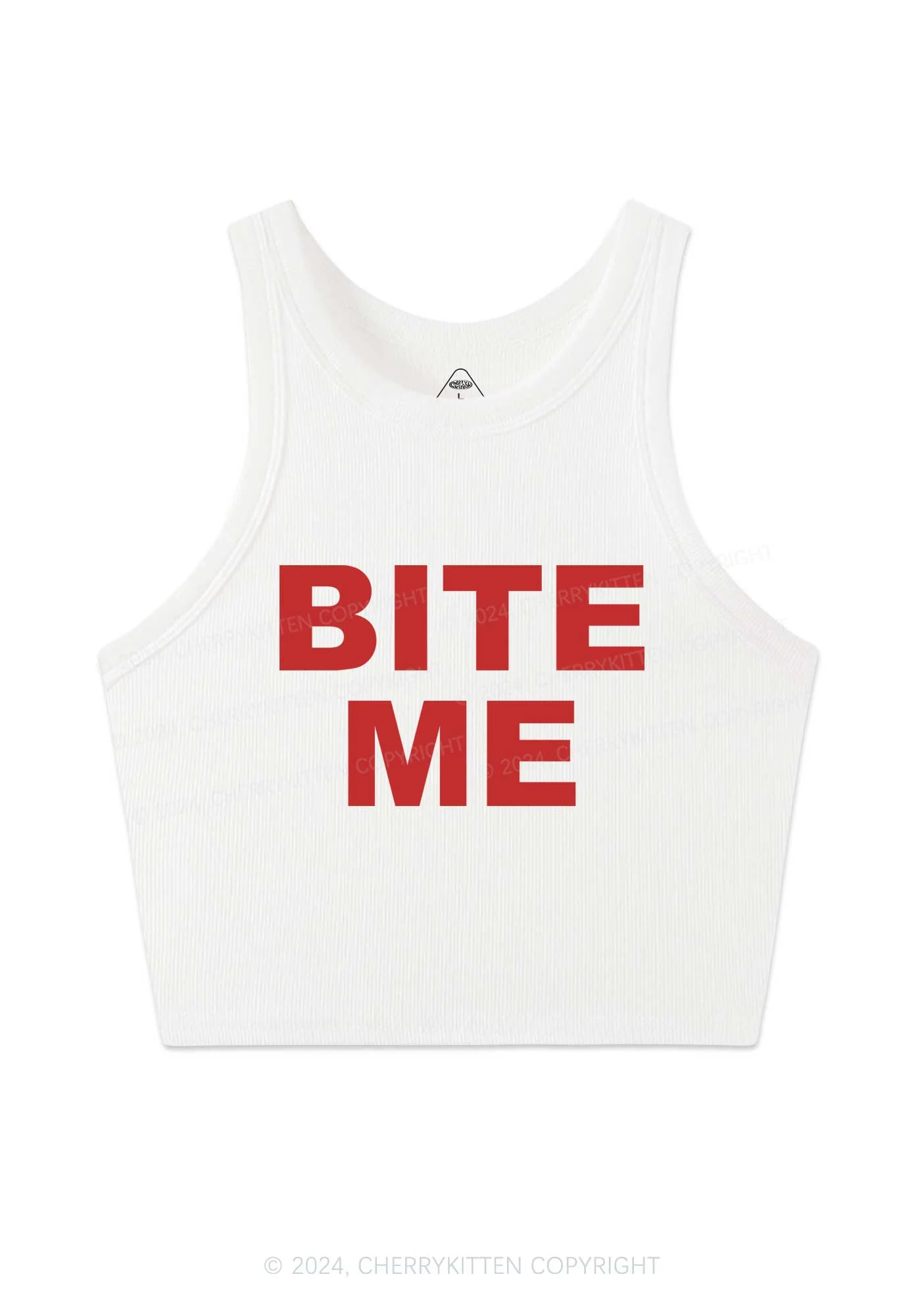 Bite Me Y2K Crop Tank Top Cherrykitten - Image 4