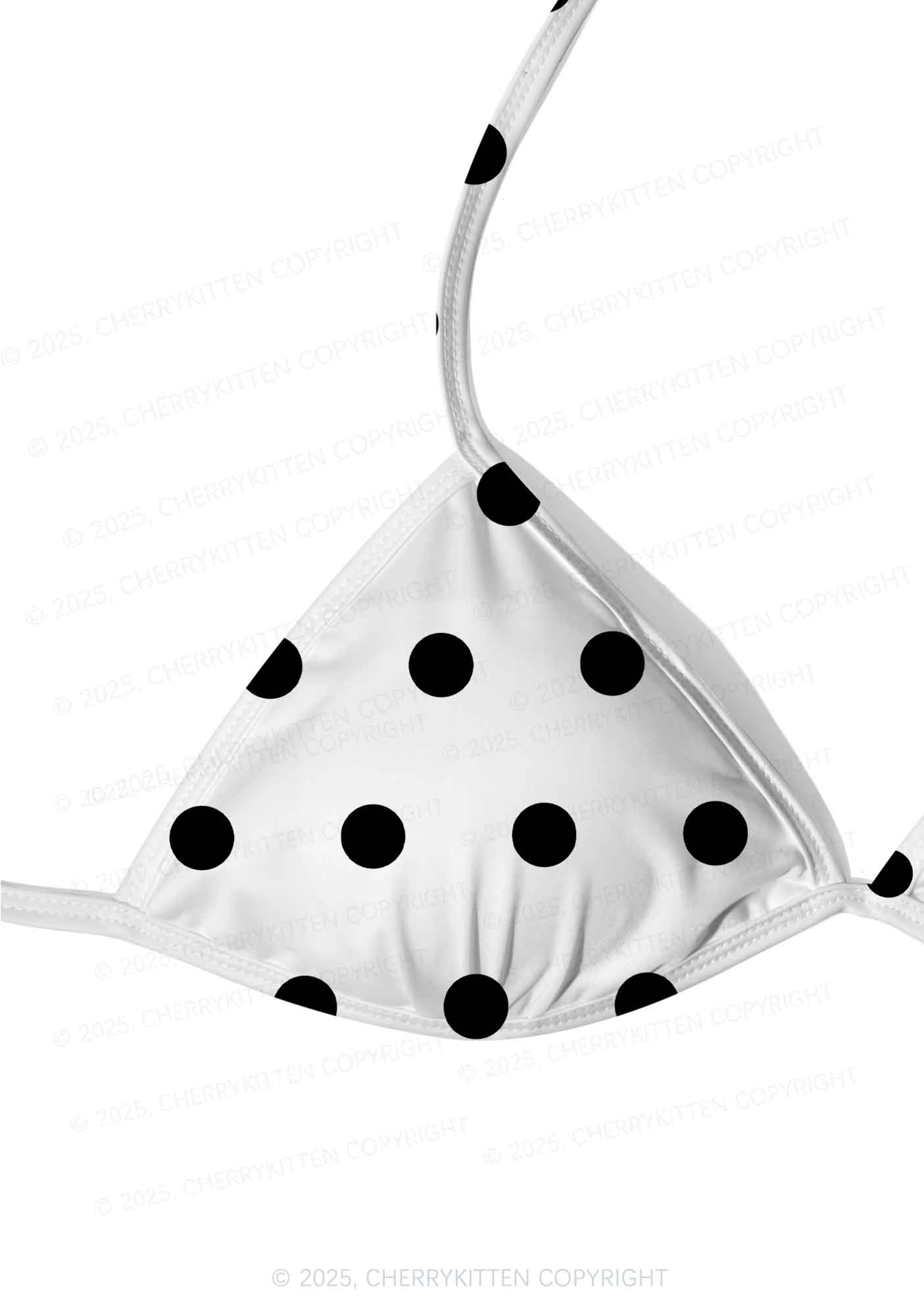 Black And White Big Dots Y2K Print Bikini Set Cherrykitten - Image 4