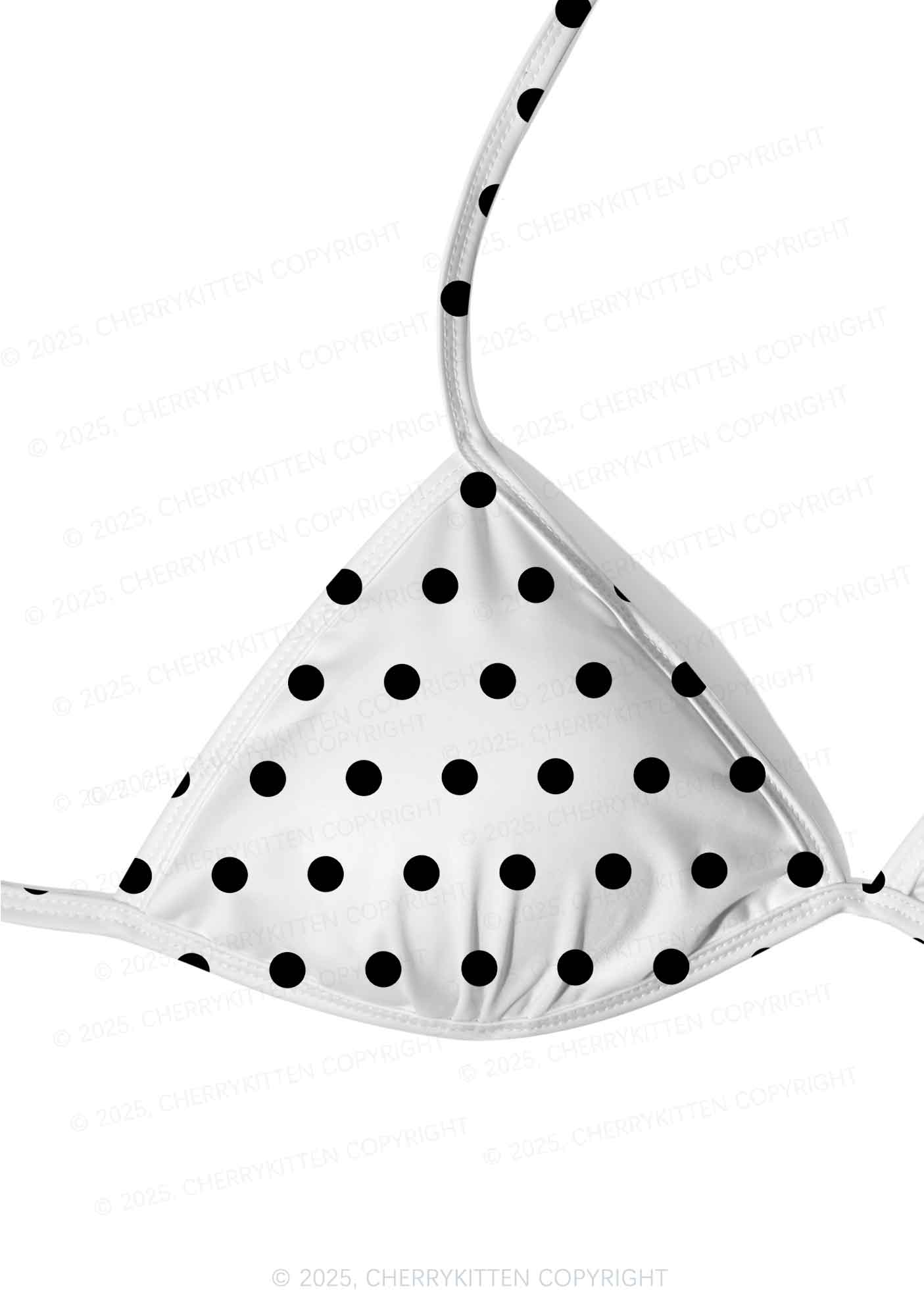 Black And White Dots Y2K Print Bikini Set Cherrykitten - Image 4