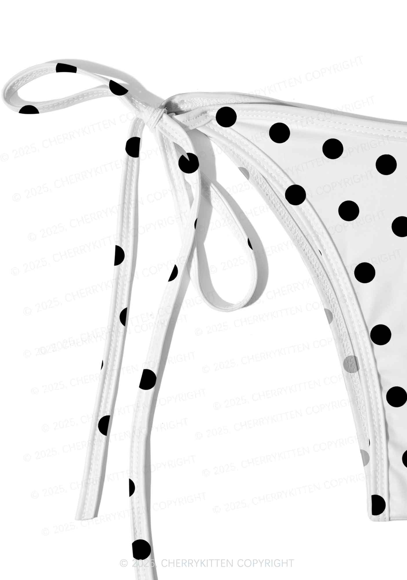 Black And White Dots Y2K Print Bikini Set Cherrykitten - Image 5