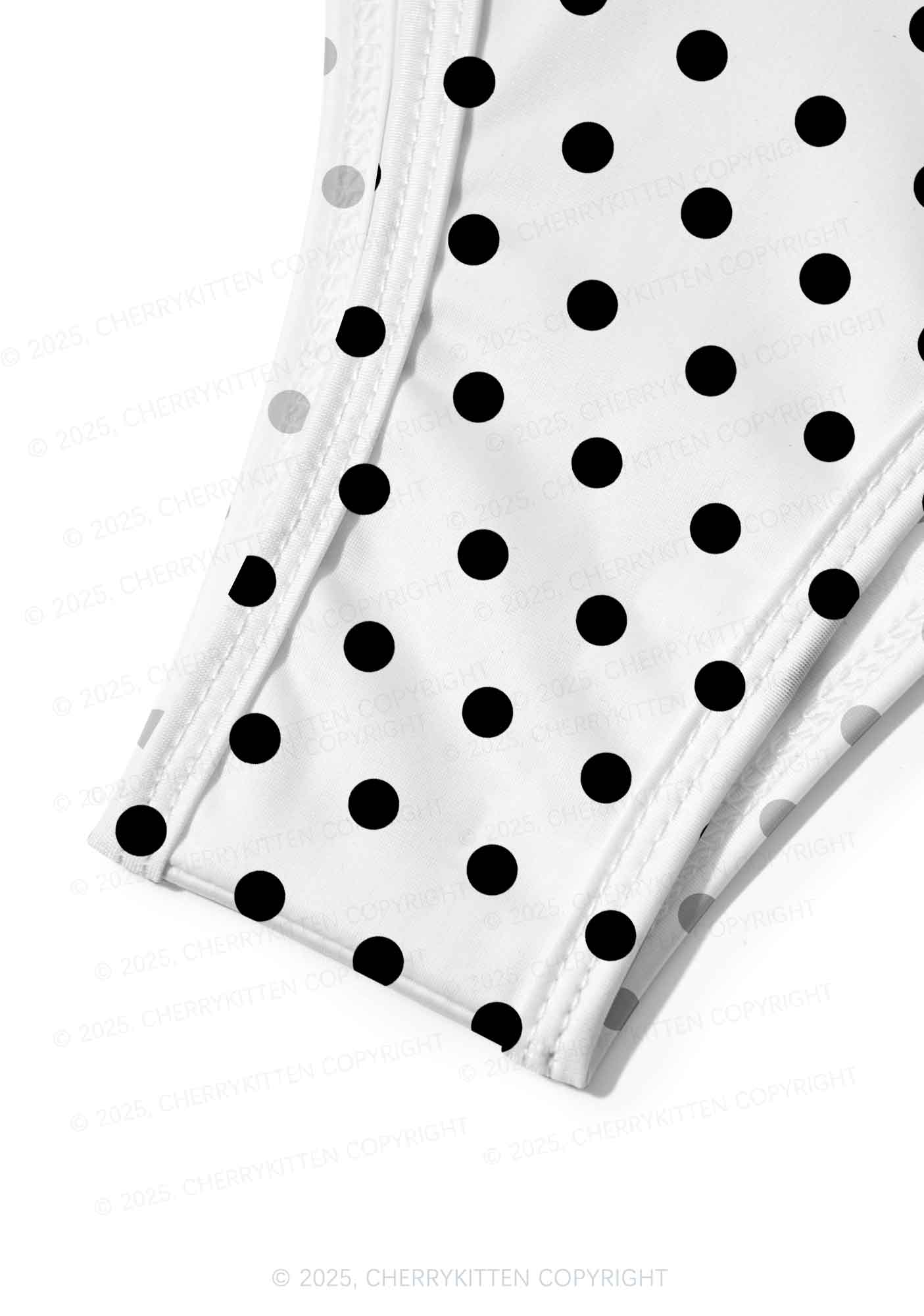 Black And White Dots Y2K Print Bikini Set Cherrykitten - Image 6