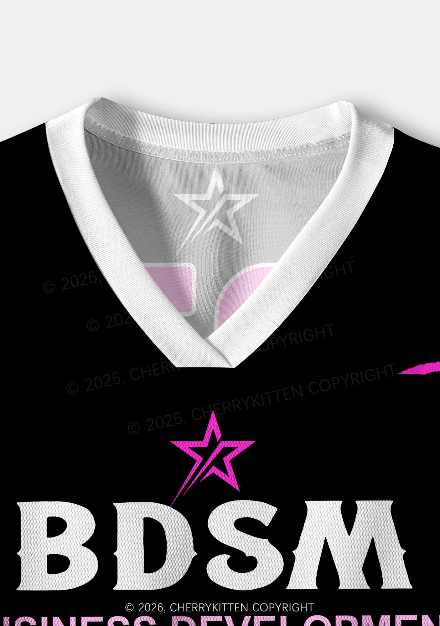 Black BDSM Y2K Crop Sport Jersey Shirts Cherrykitten - Image 5