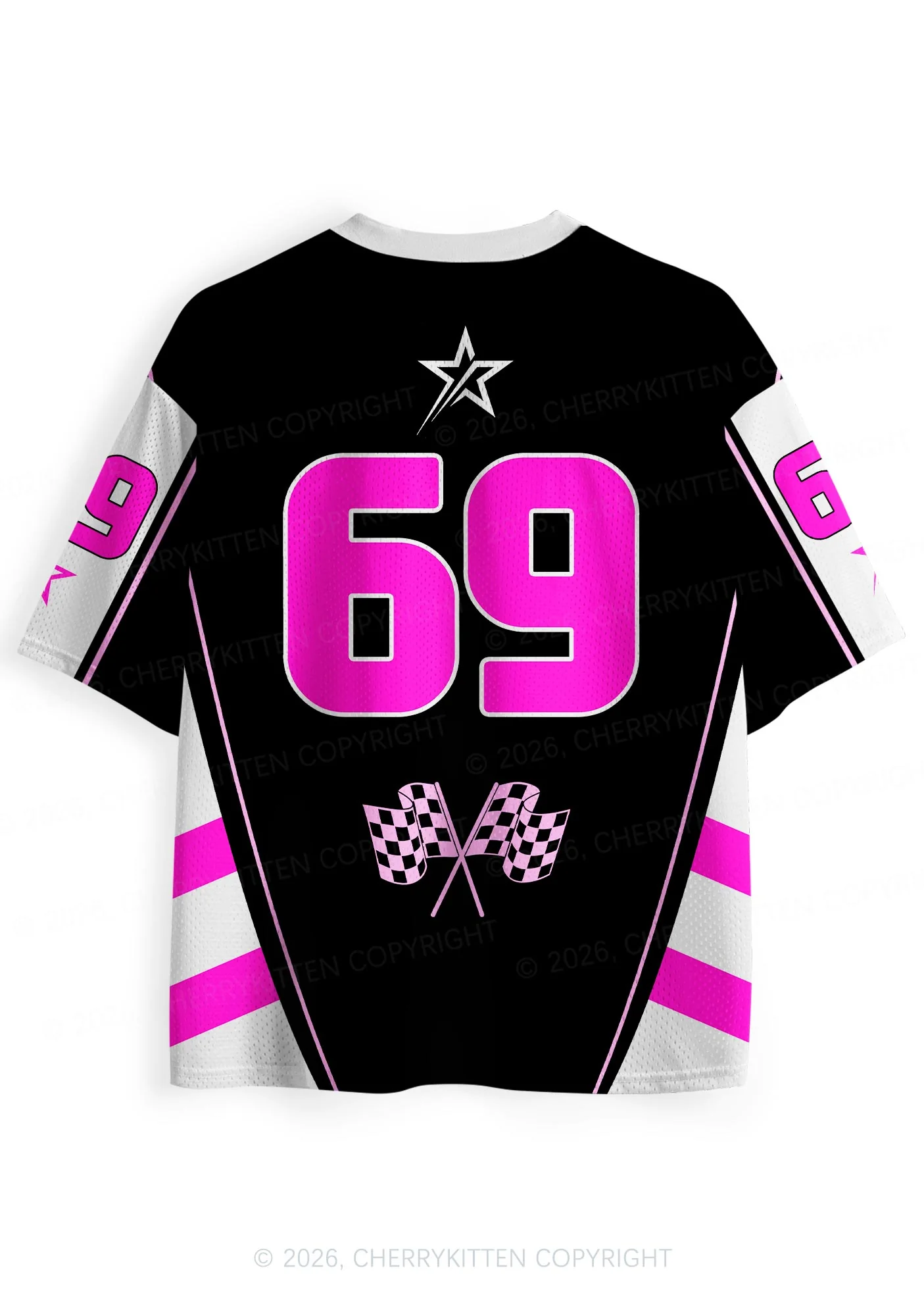 Black BDSM Y2K Sport Jersey Shirts Cherrykitten - Image 3