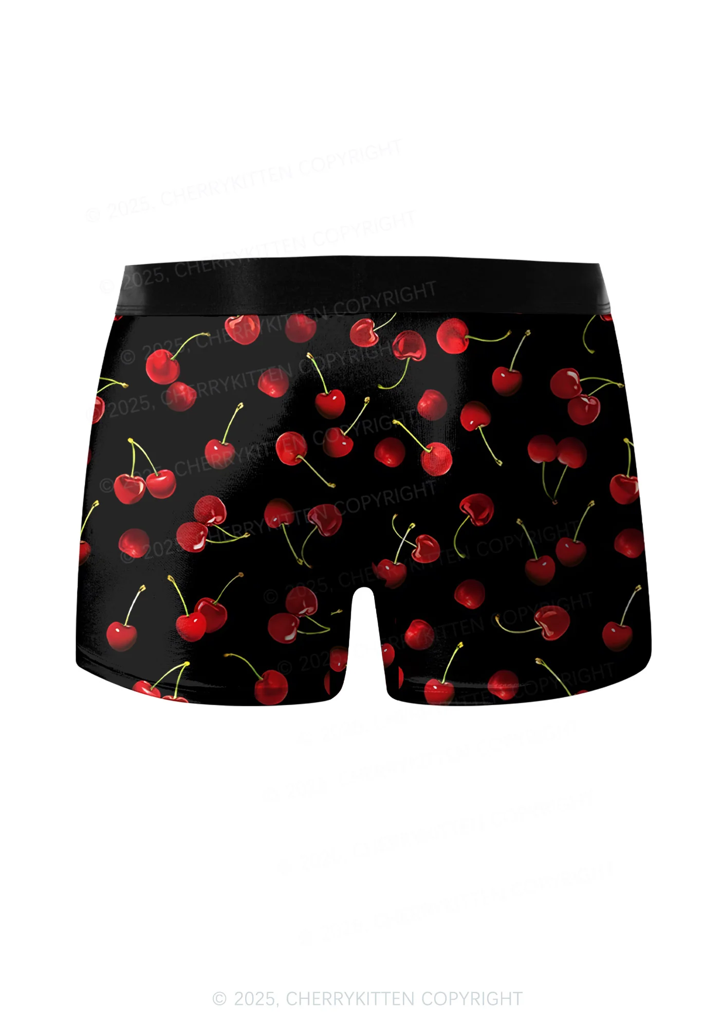 Black Cherry Valentine's Day Y2K Print Couples Boxer Briefs Set Cherrykitten - Image 4