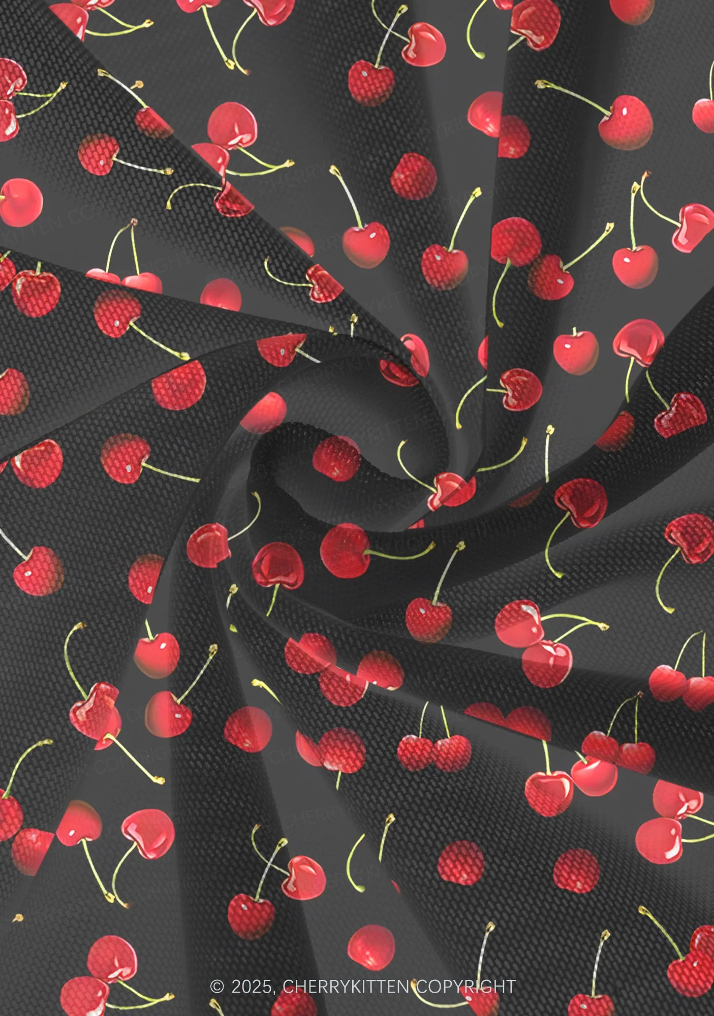 Black Cherry Valentine's Day Y2K Print Mini Layered Skirt Cherrykitten - Image 4