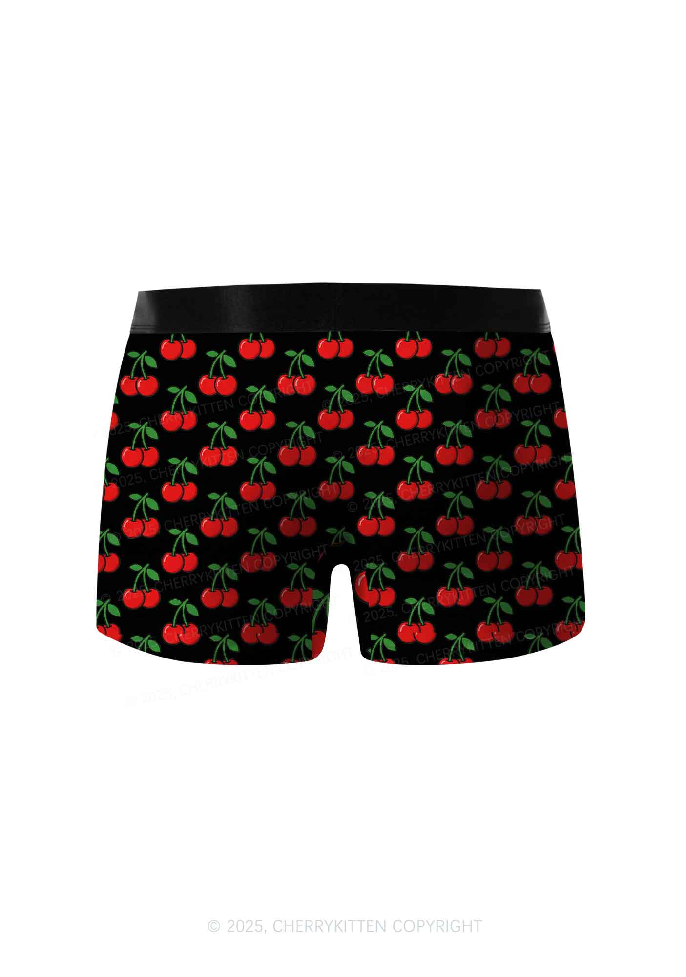 Black Cherry Y2K Print Men Boxer Briefs Cherrykitten - Image 2