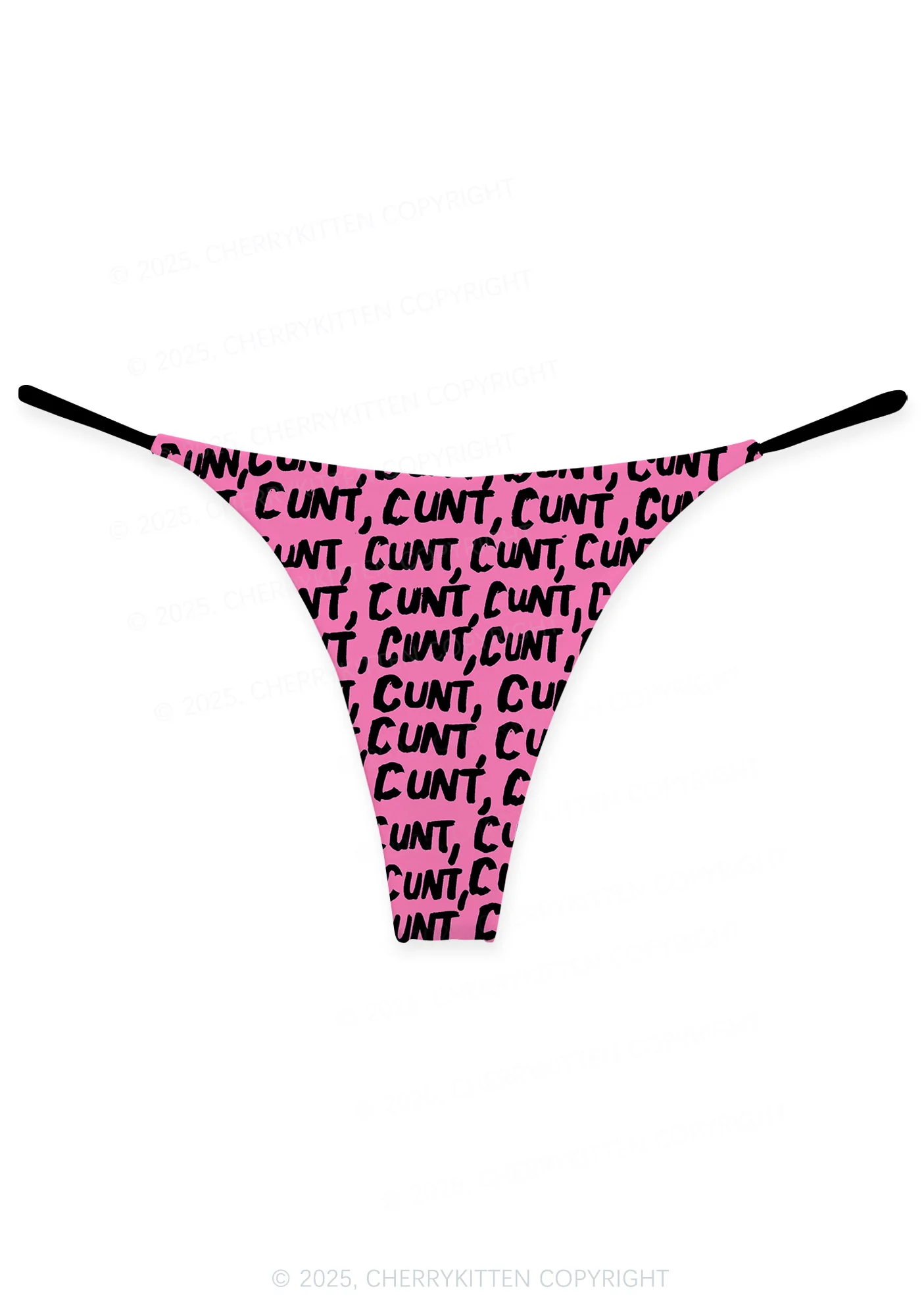 Black Cxxt On Pink Valentine's Day Y2K Print Couples Boxer Thong Set Cherrykitten - Image 3