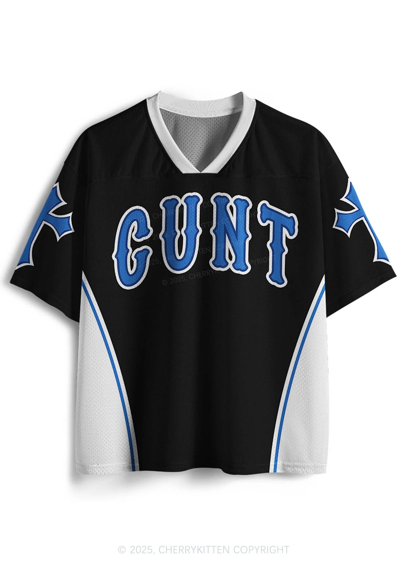 Custom Black Cxxt Y2K Mesh Jersey Shirts Cherrykitten - Image 4