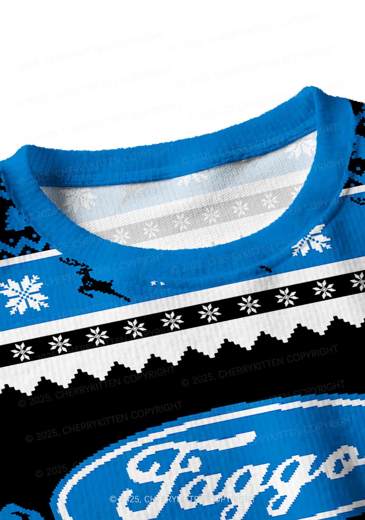 Black Faggot Pride Y2K Christmas Crop Knit Sweatshirt Cherrykitten - Image 4