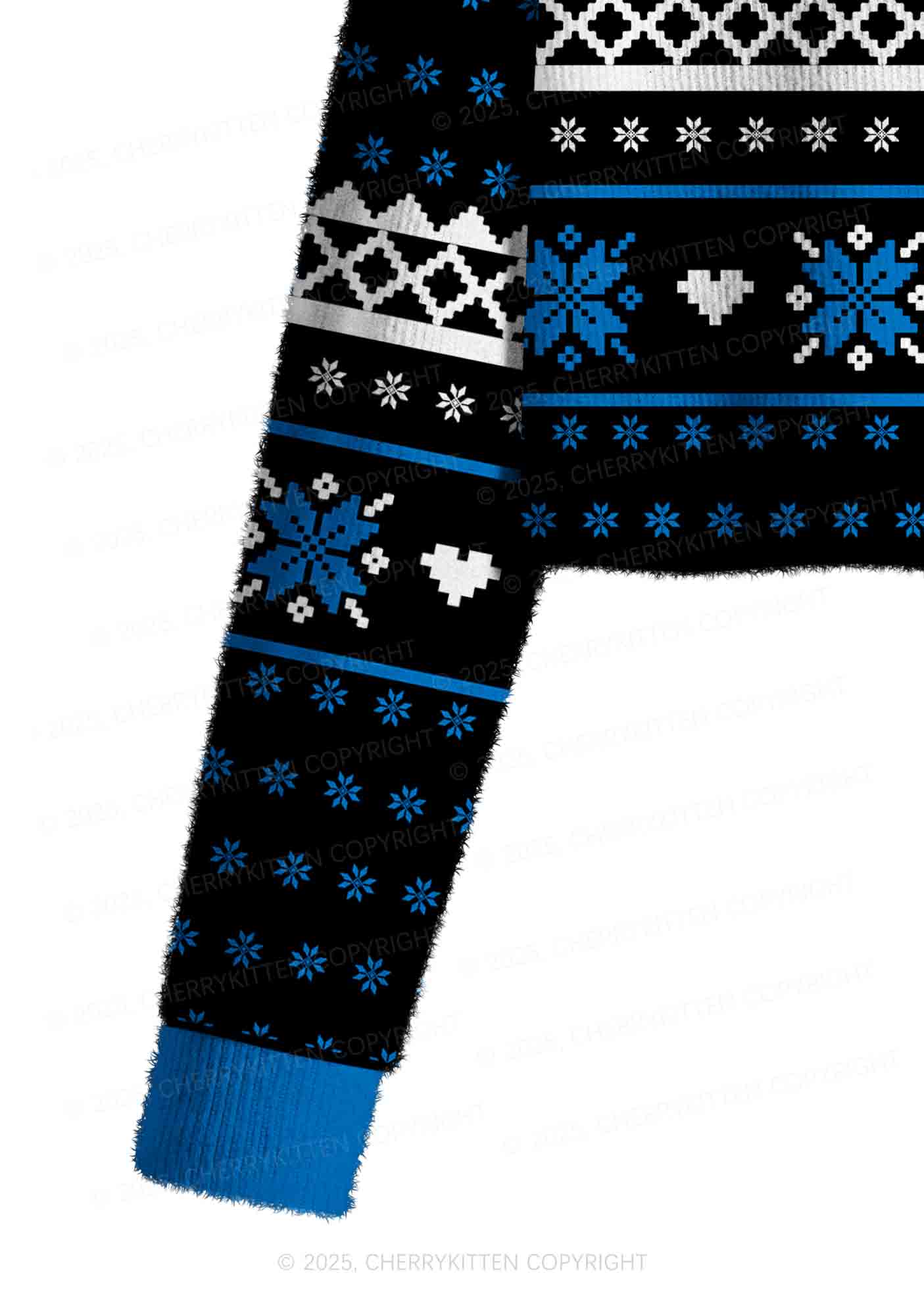 Black Faggot Pride Y2K Christmas Crop Knit Sweatshirt Cherrykitten - Image 5