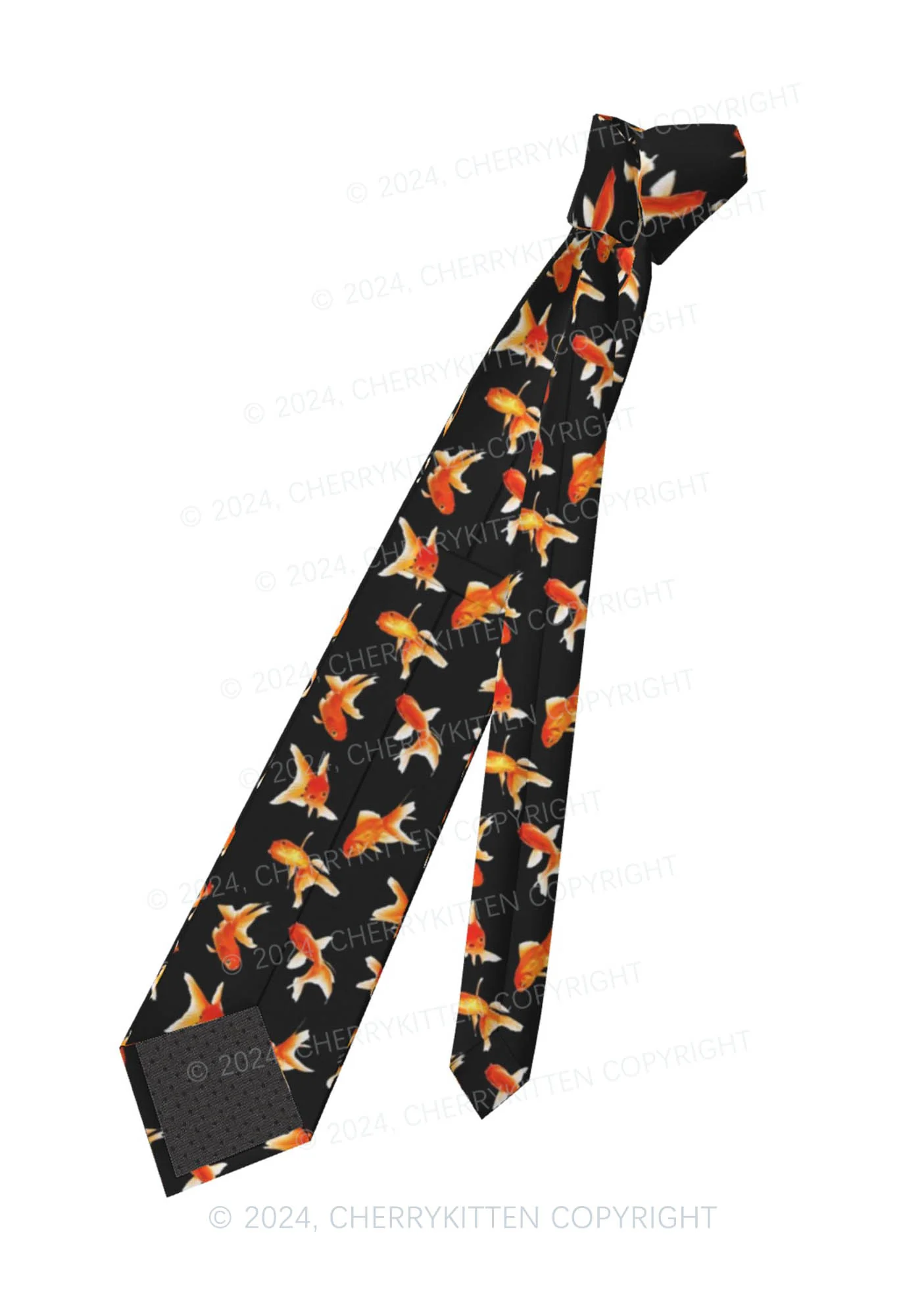 Black Goldfish Y2K Necktie Cherrykitten - Image 6