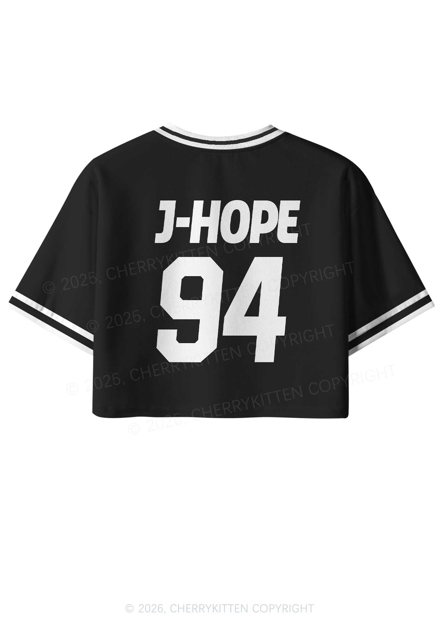Black Kpop Boys Number Y2K Crop Sport Jersey Shirts Cherrykitten - Image 10