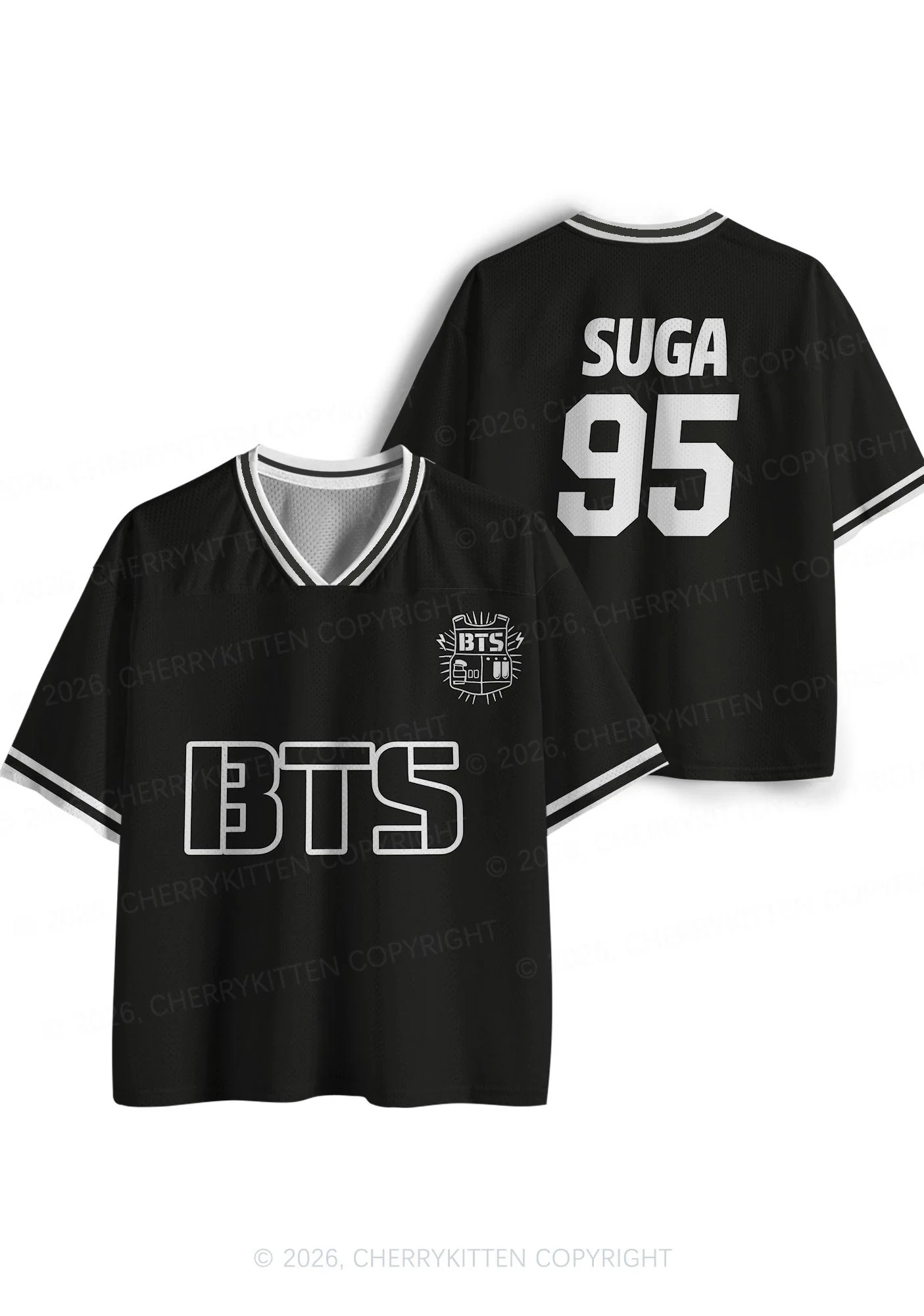 Black Kpop Boys Number Y2K Sport Jersey Shirts Cherrykitten - Image 5