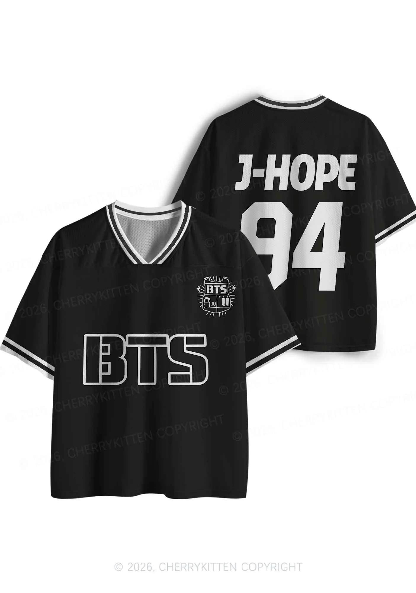 Black Kpop Boys Number Y2K Sport Jersey Shirts Cherrykitten - Image 6