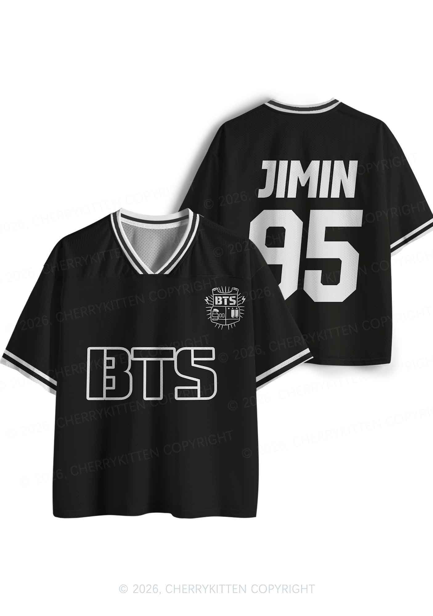 Black Kpop Boys Number Y2K Sport Jersey Shirts Cherrykitten - Image 8