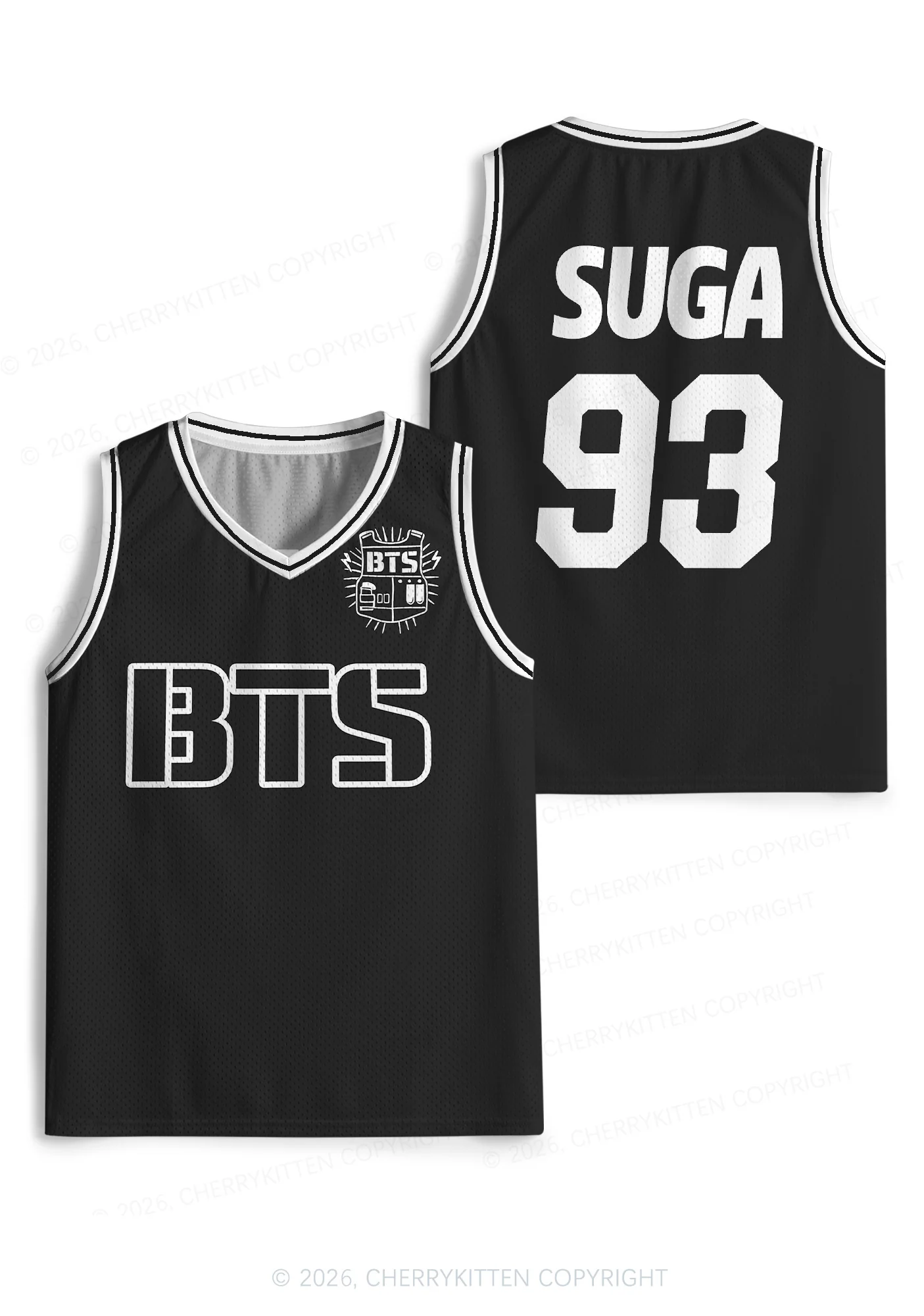 Black Kpop Boys Number Y2K Sport Jersey Tank Cherrykitten - Image 7