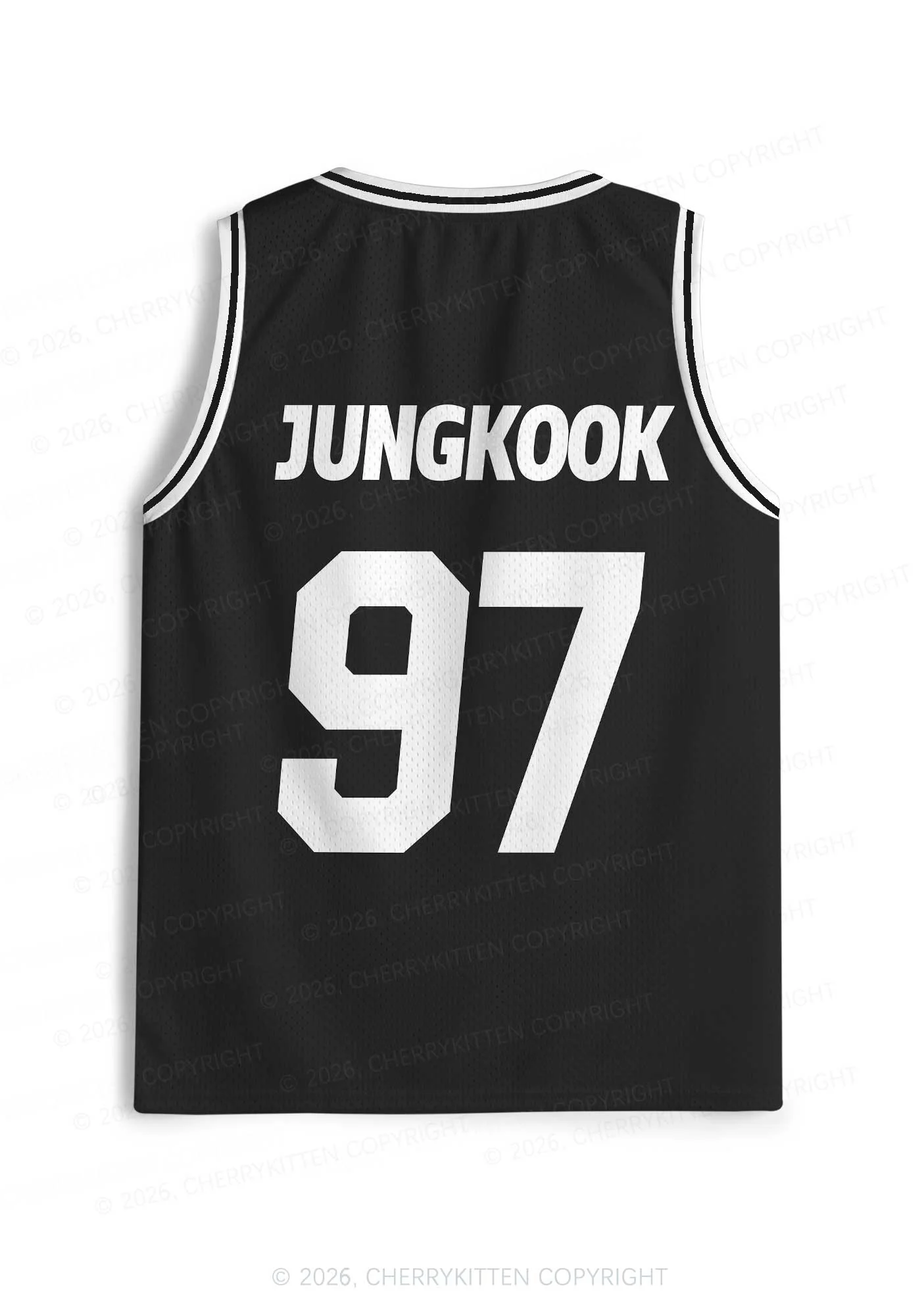 Black Kpop Boys Number Y2K Sport Jersey Tank Cherrykitten - Image 9