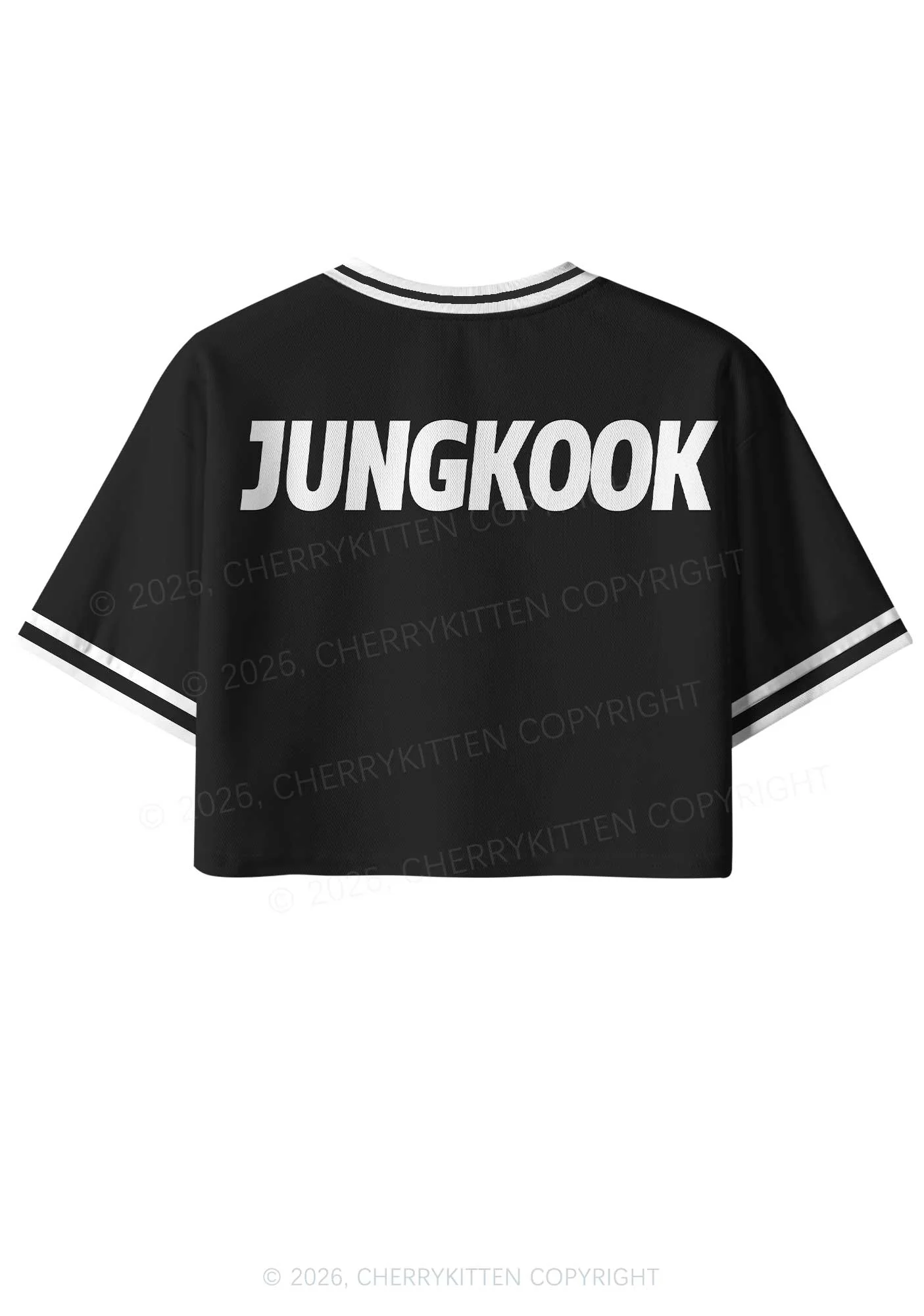Black Kpop Members Y2K Crop Sport Jersey Shirts Cherrykitten - Image 10