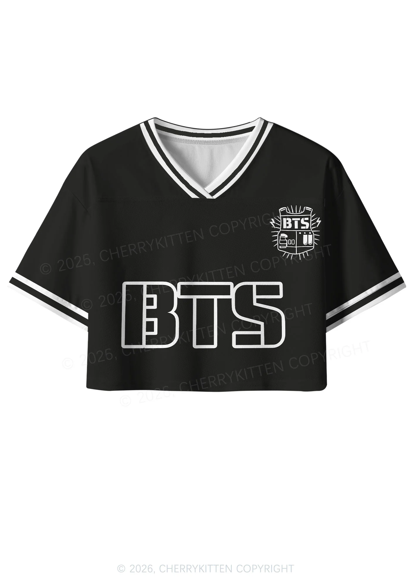 Black Kpop Members Y2K Crop Sport Jersey Shirts Cherrykitten - Image 9