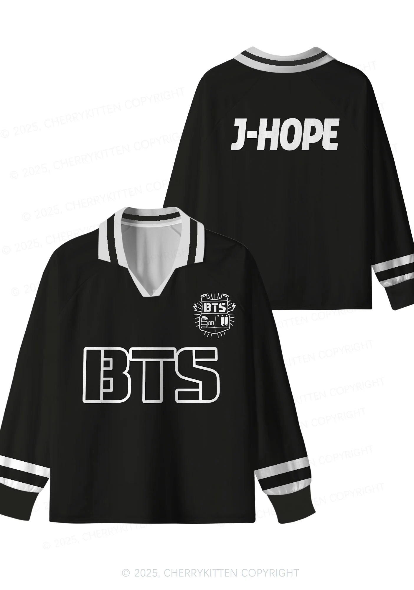 Black Kpop Members Y2K Long Sleeve Sport Jersey Shirts Cherrykitten - Image 10