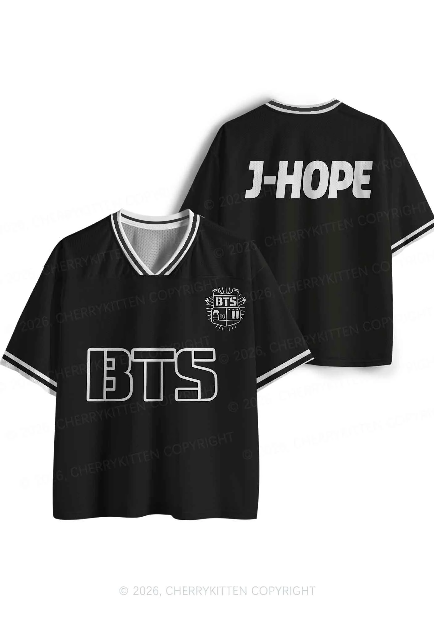 Black Kpop Members Y2K Sport Jersey Shirts Cherrykitten - Image 4