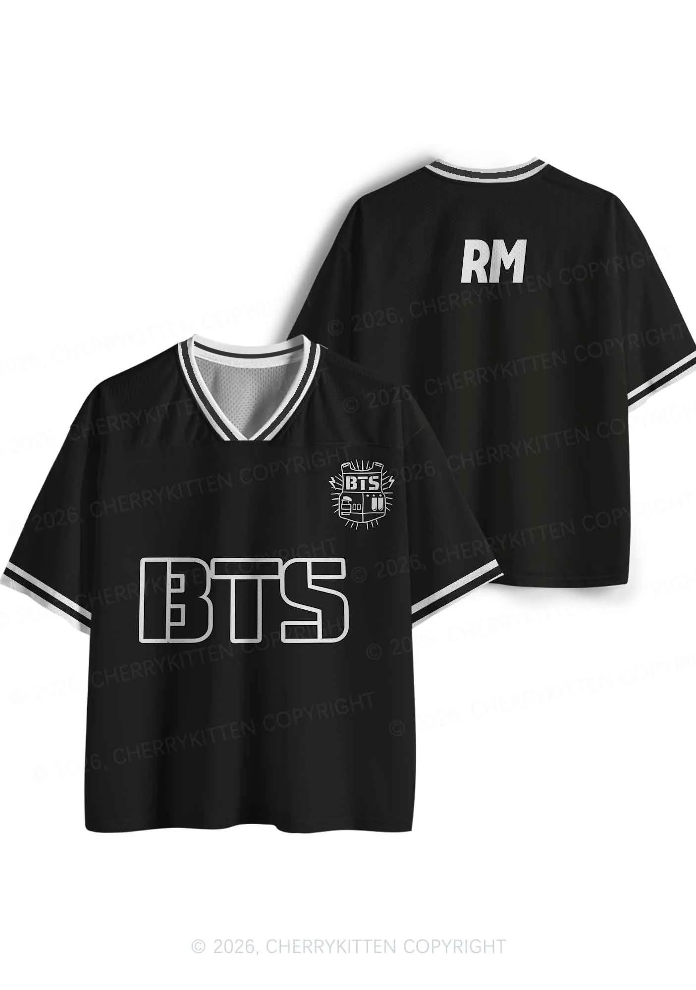 Black Kpop Members Y2K Sport Jersey Shirts Cherrykitten - Image 5