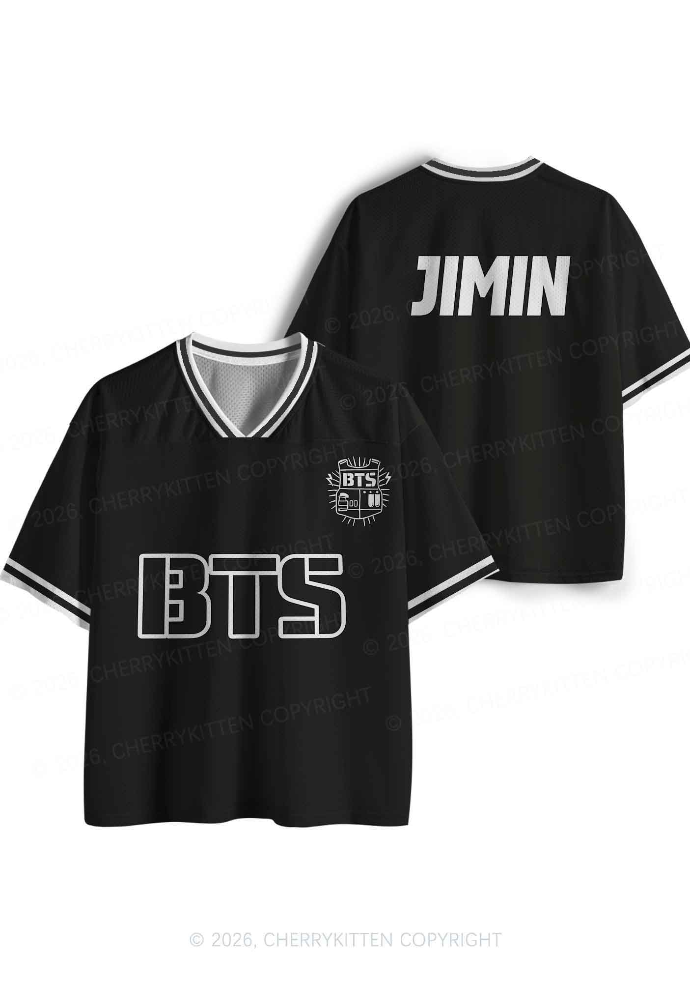 Black Kpop Members Y2K Sport Jersey Shirts Cherrykitten - Image 7