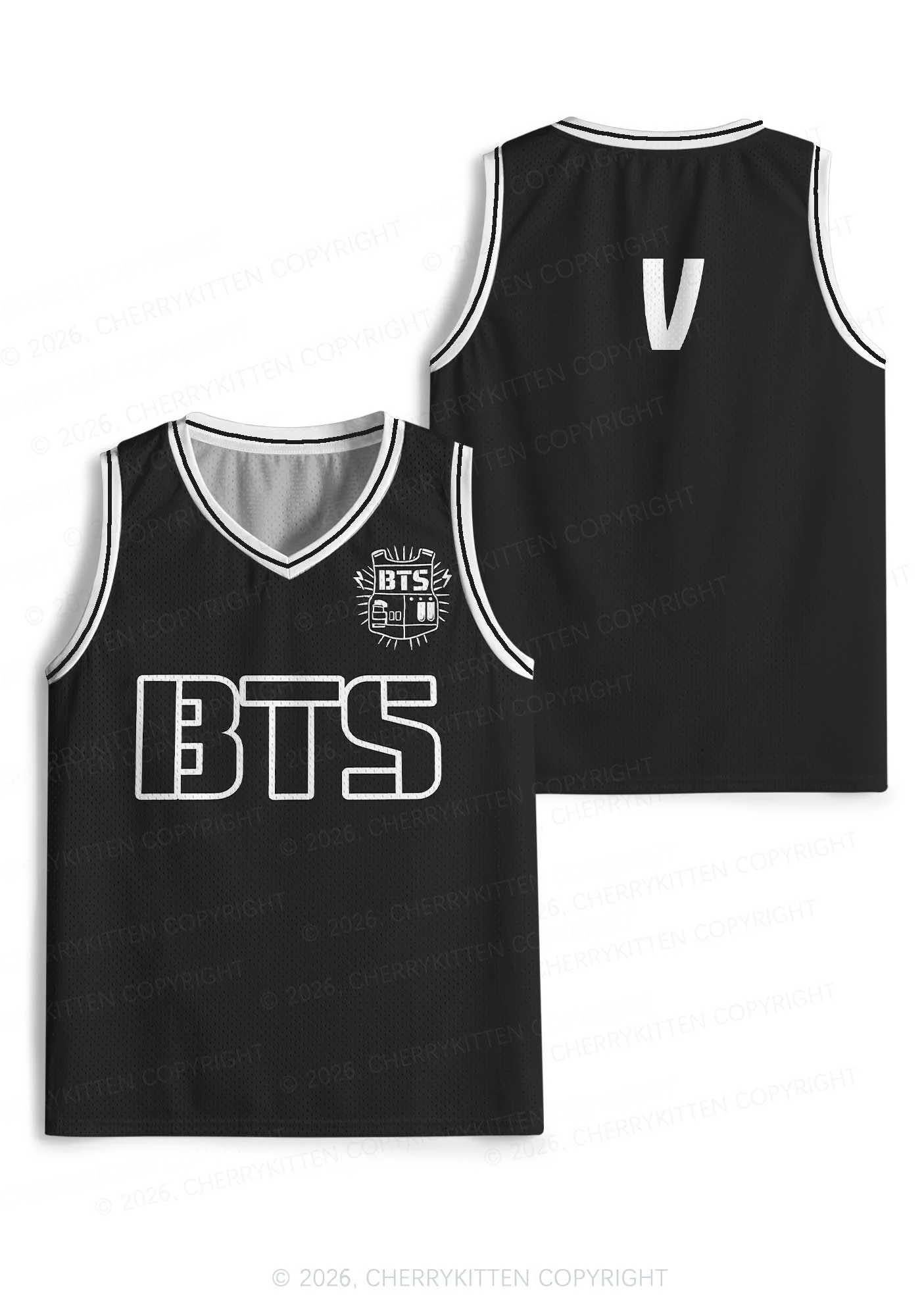 Black Kpop Members Y2K Sport Jersey Tank Cherrykitten - Image 2