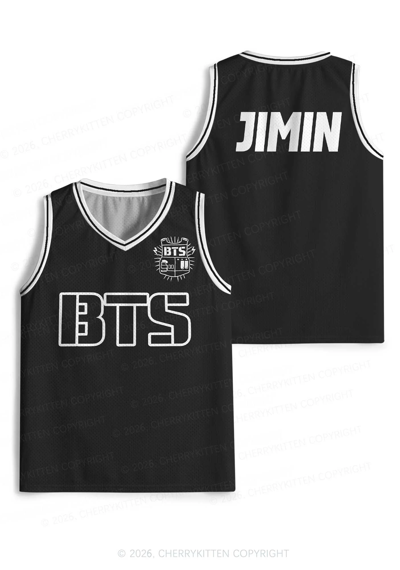 Black Kpop Members Y2K Sport Jersey Tank Cherrykitten - Image 4