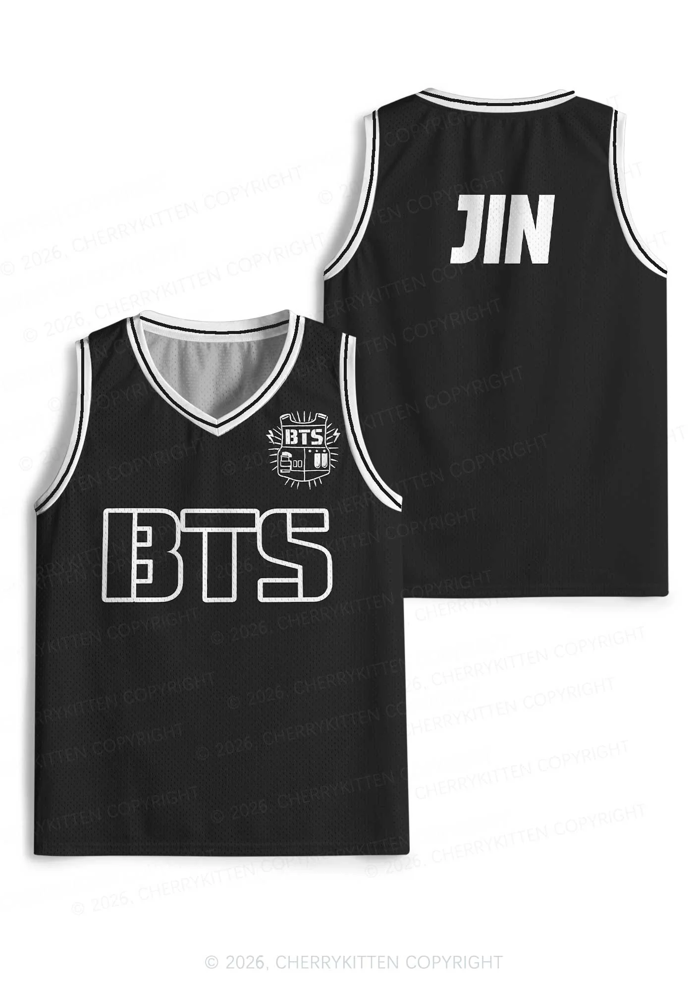 Black Kpop Members Y2K Sport Jersey Tank Cherrykitten - Image 5
