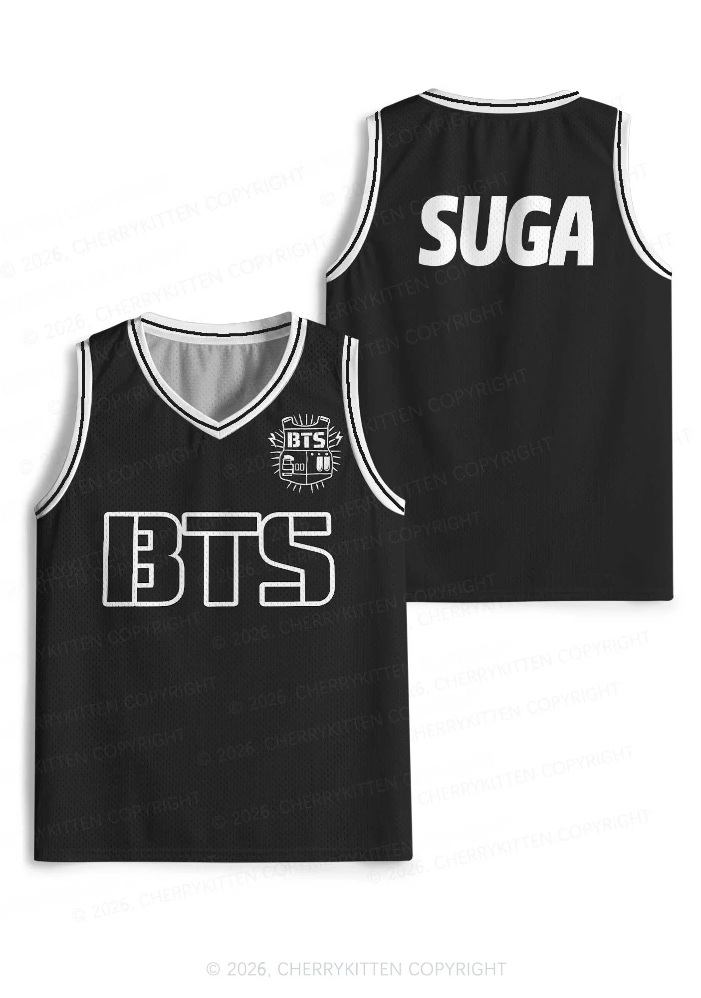 Black Kpop Members Y2K Sport Jersey Tank Cherrykitten - Image 7