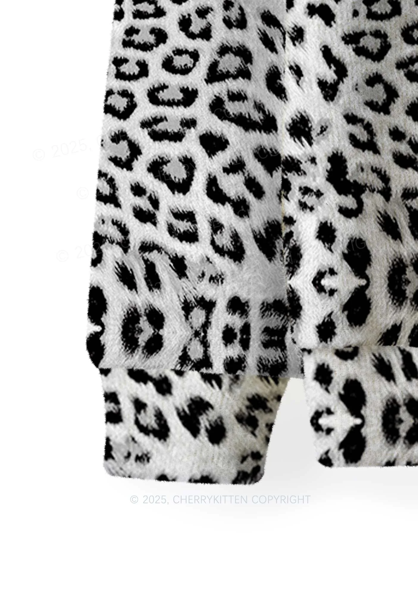 Black Leopard Y2K Christmas Knit Sweatshirt Cherrykitten - Image 4